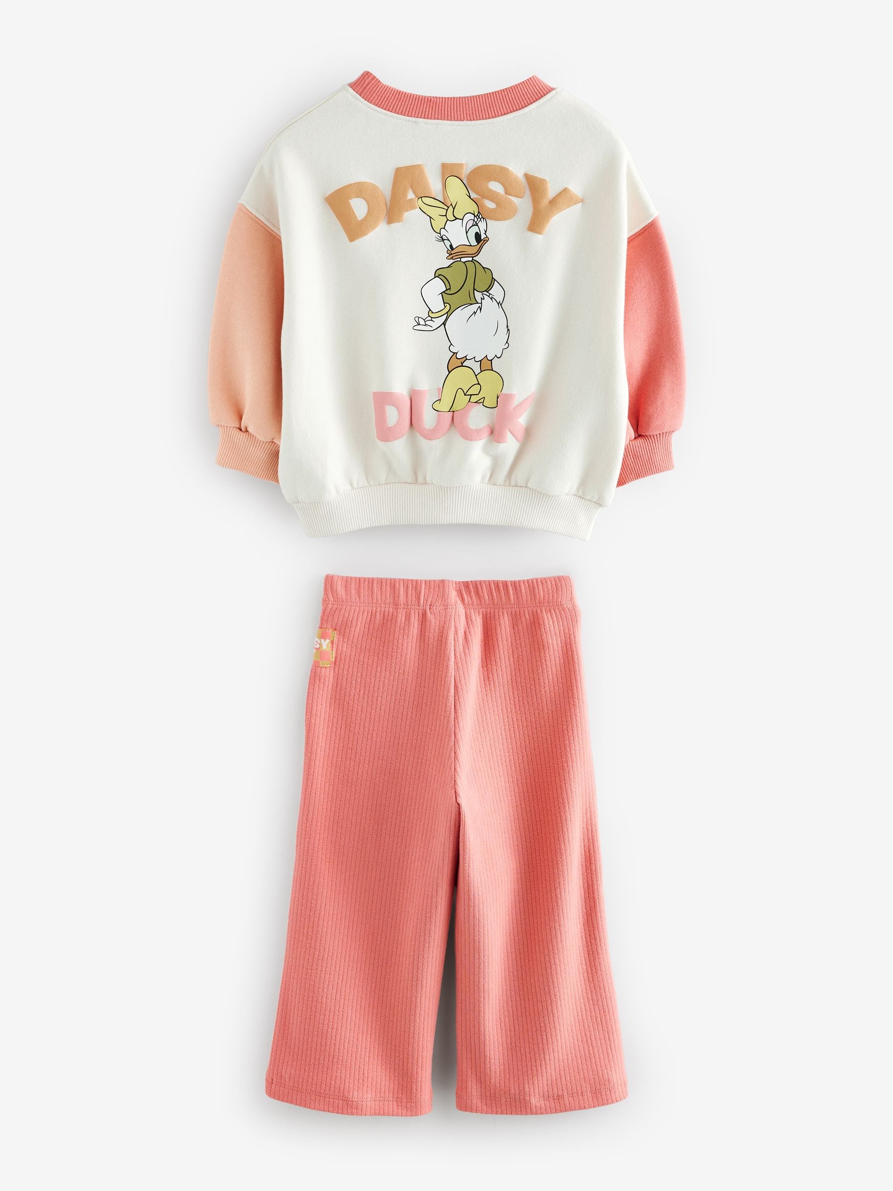 Cream Daisy Duck Crew Sweatshirt & Baggy Leggings Set (3mths-7yrs)