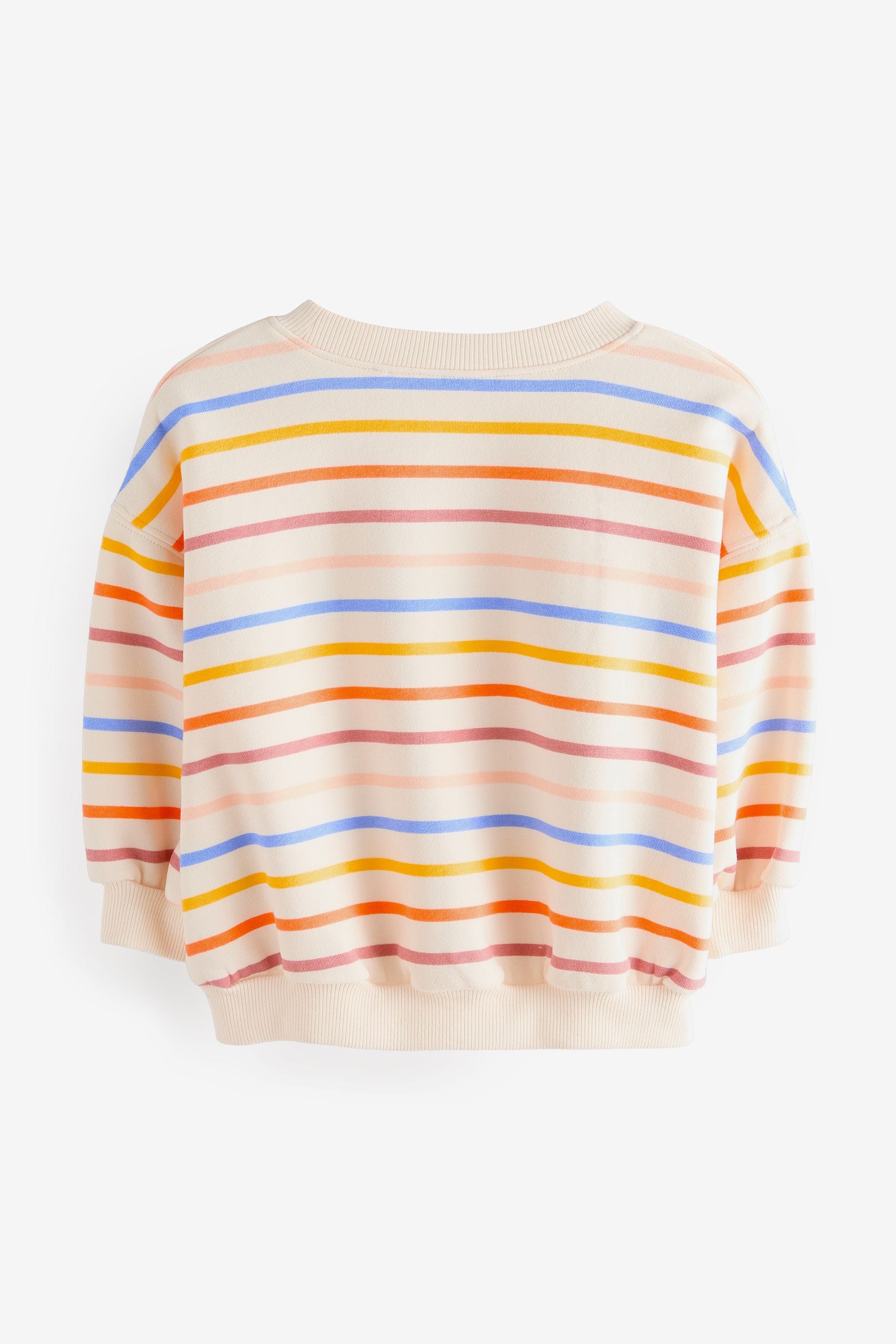 Cream Rainbow Stripe Sweatshirt (3mths-7yrs)