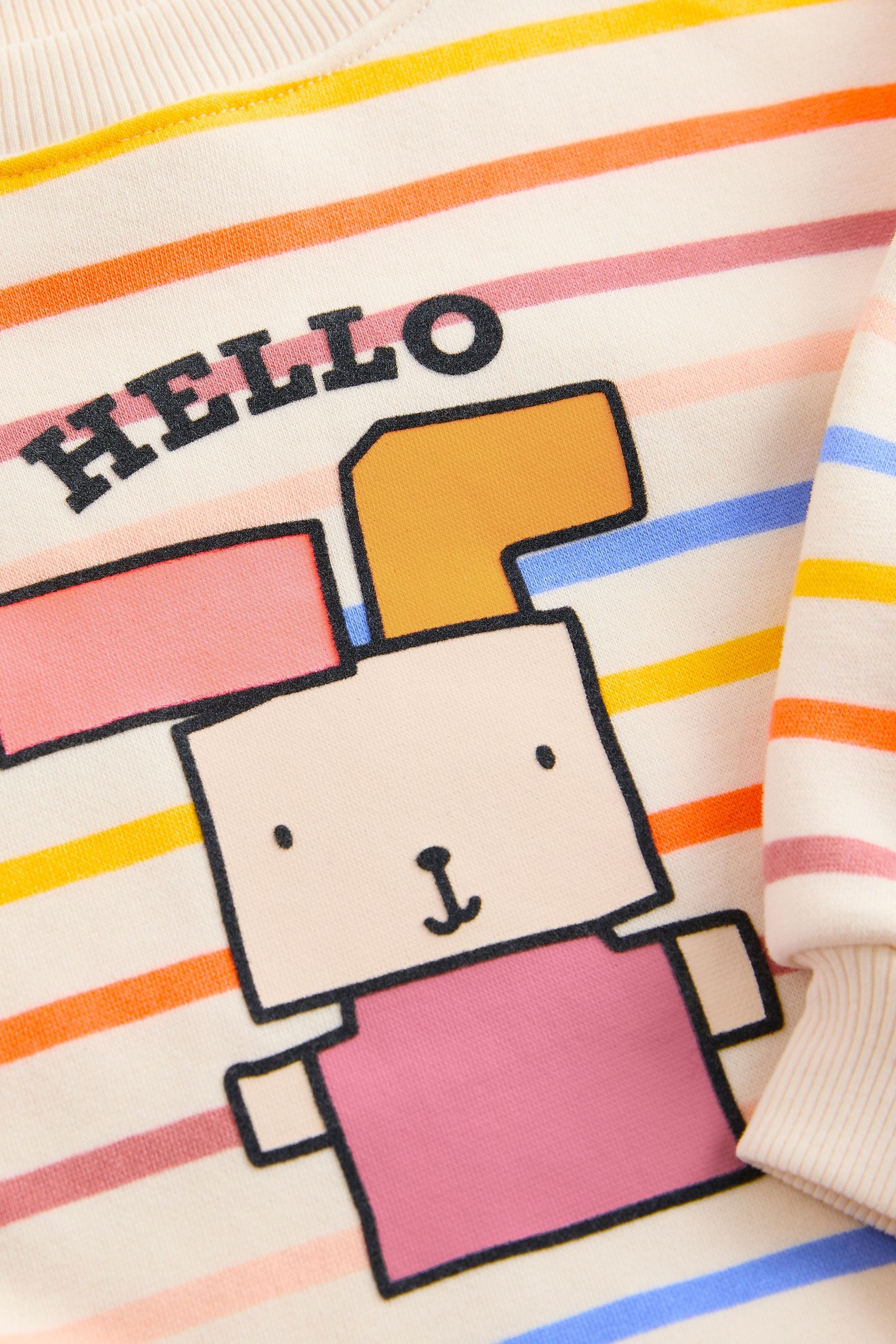 Cream Rainbow Stripe Sweatshirt (3mths-7yrs)