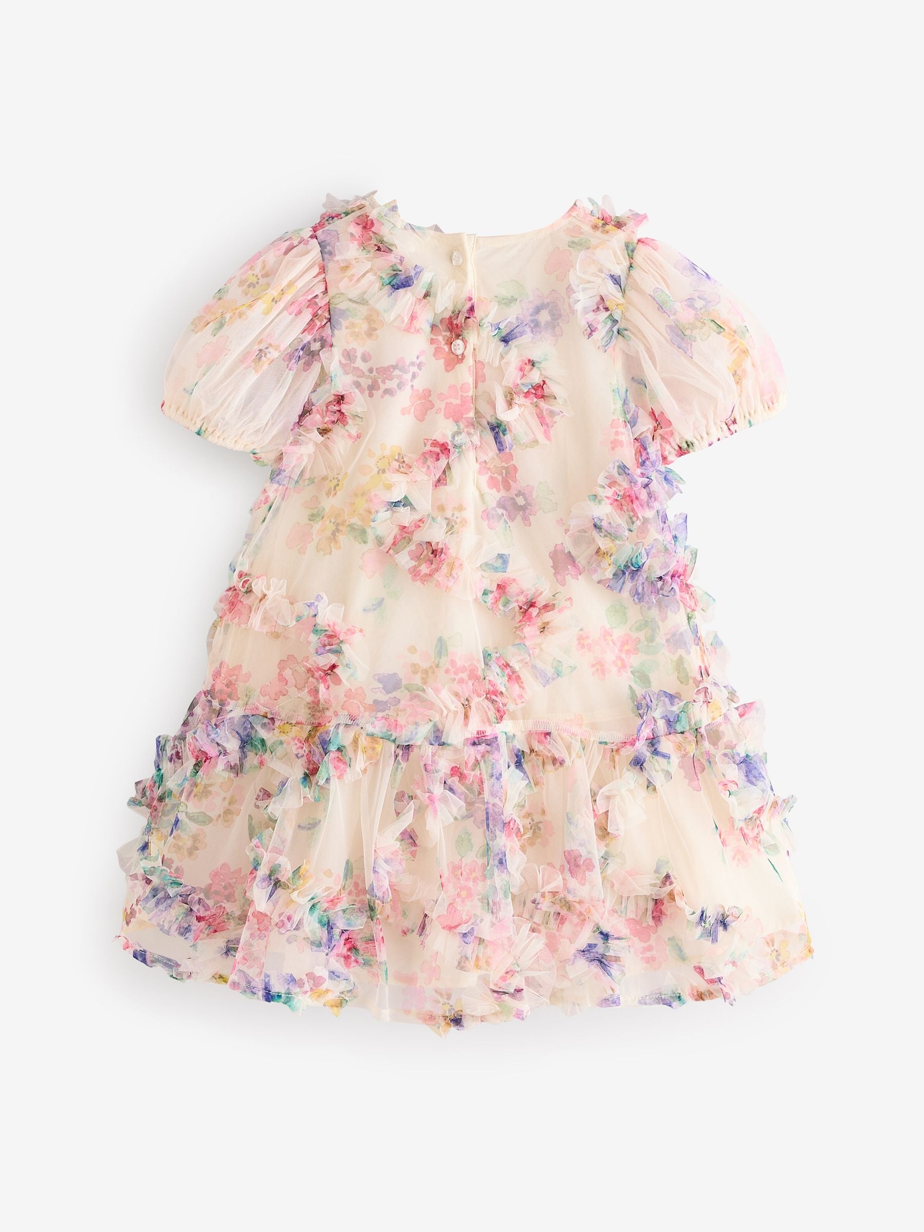 Multi Floral Mesh Party Dress (3mths-7yrs)