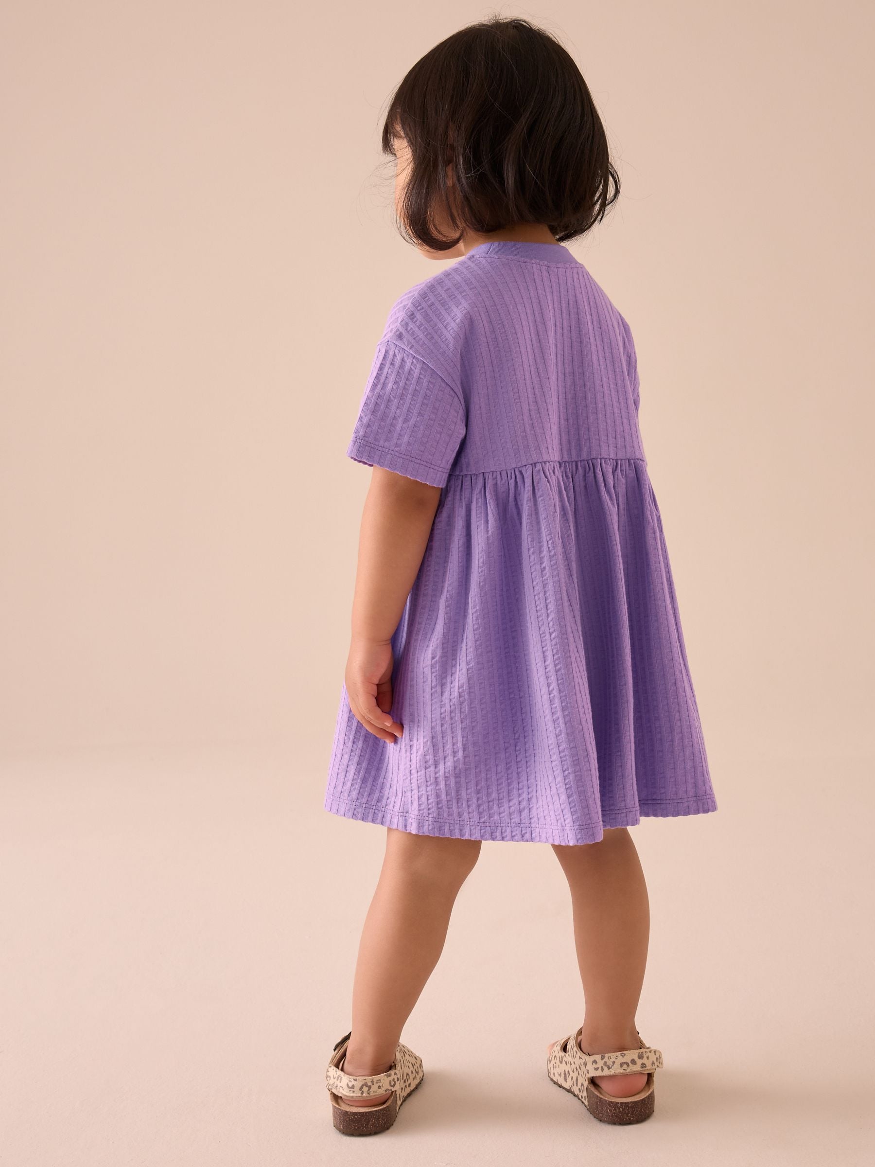 Purple Dog Short Sleeve 100% Cotton Dress (3mths-7yrs)