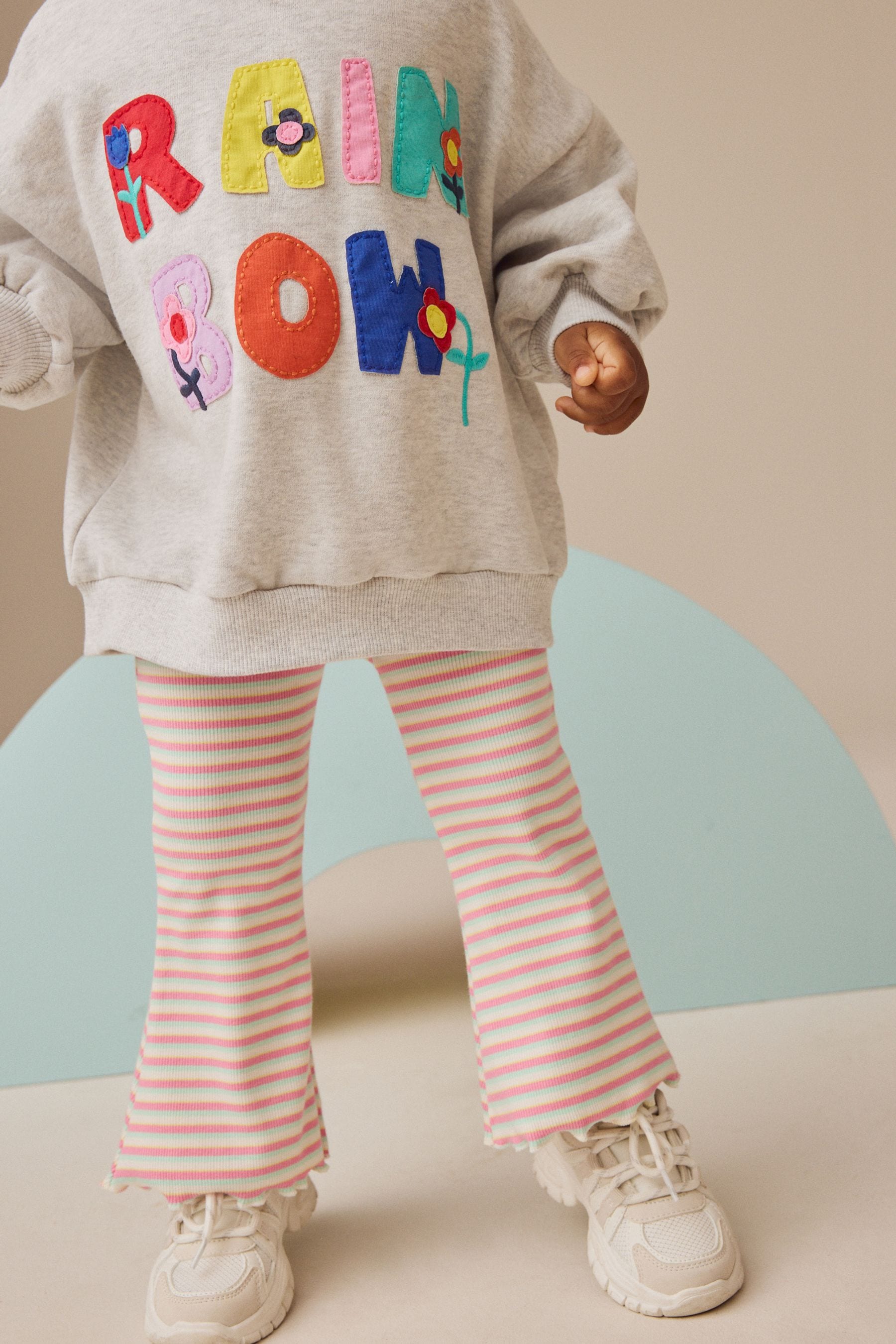 Grey Sweatshirt and Flare Leggings Set (3mths-7yrs)