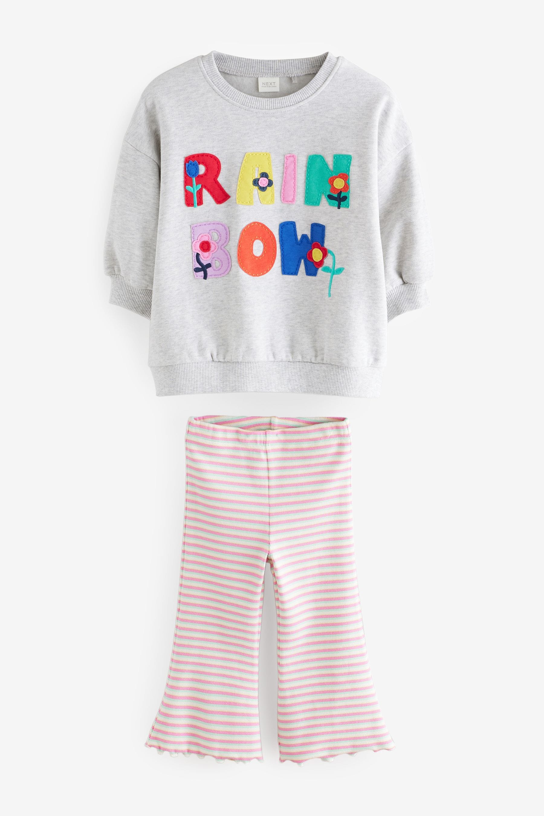 Grey Sweatshirt and Flare Leggings Set (3mths-7yrs)