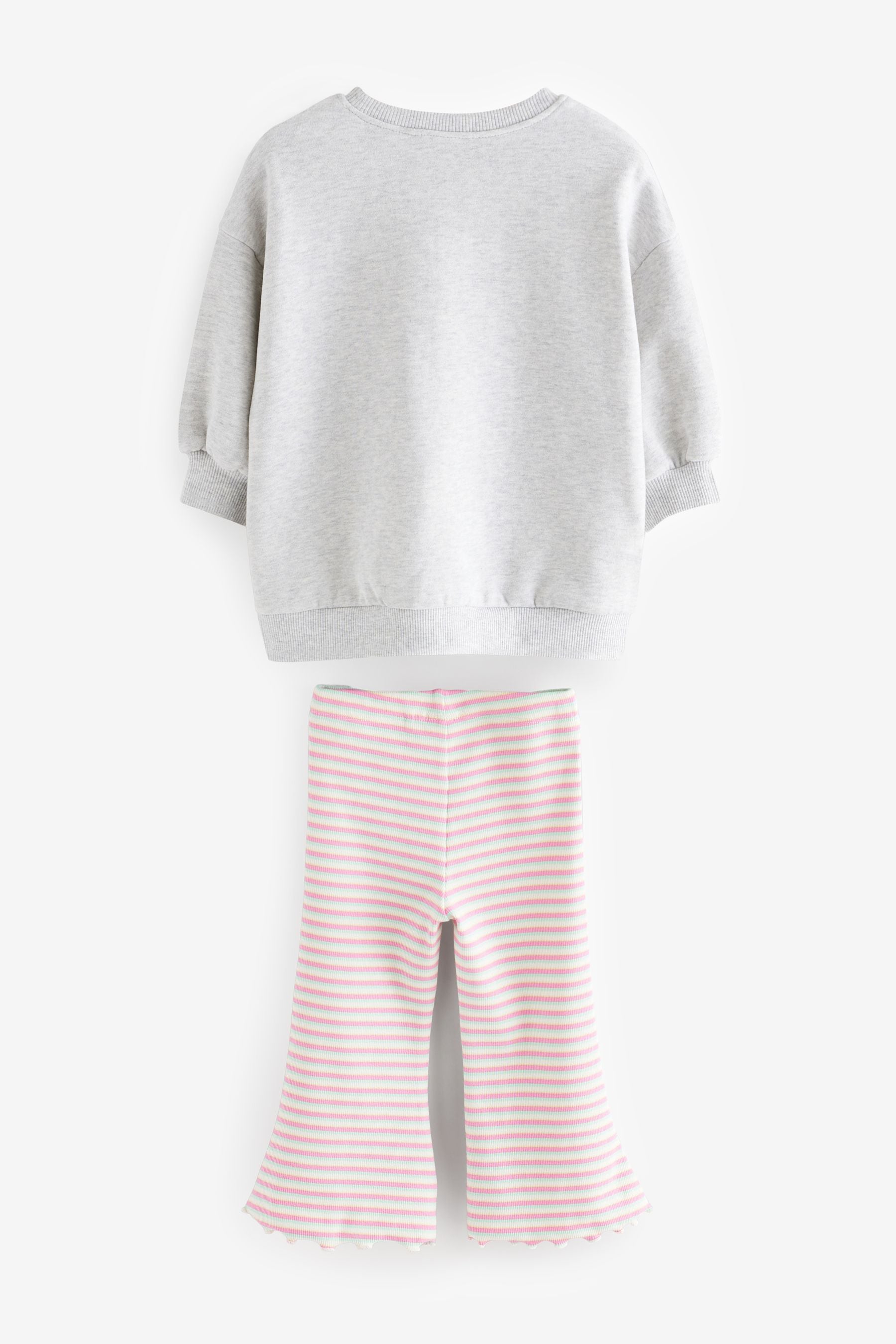 Grey Sweatshirt and Flare Leggings Set (3mths-7yrs)