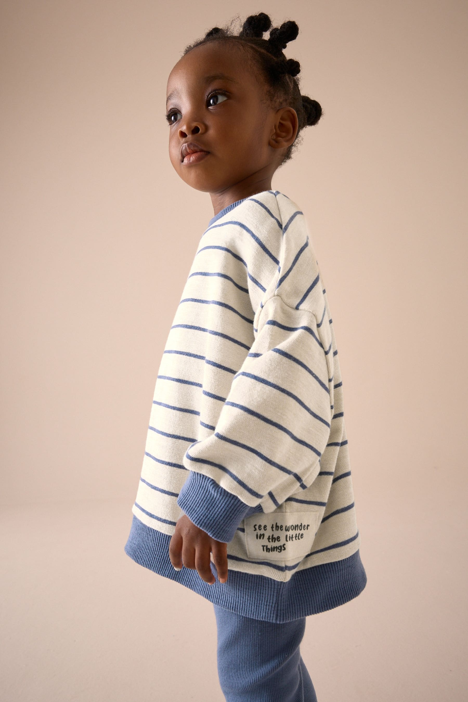 Blue 100% Cotton Sweatshirt and Leggings Set (3mths-7yrs)