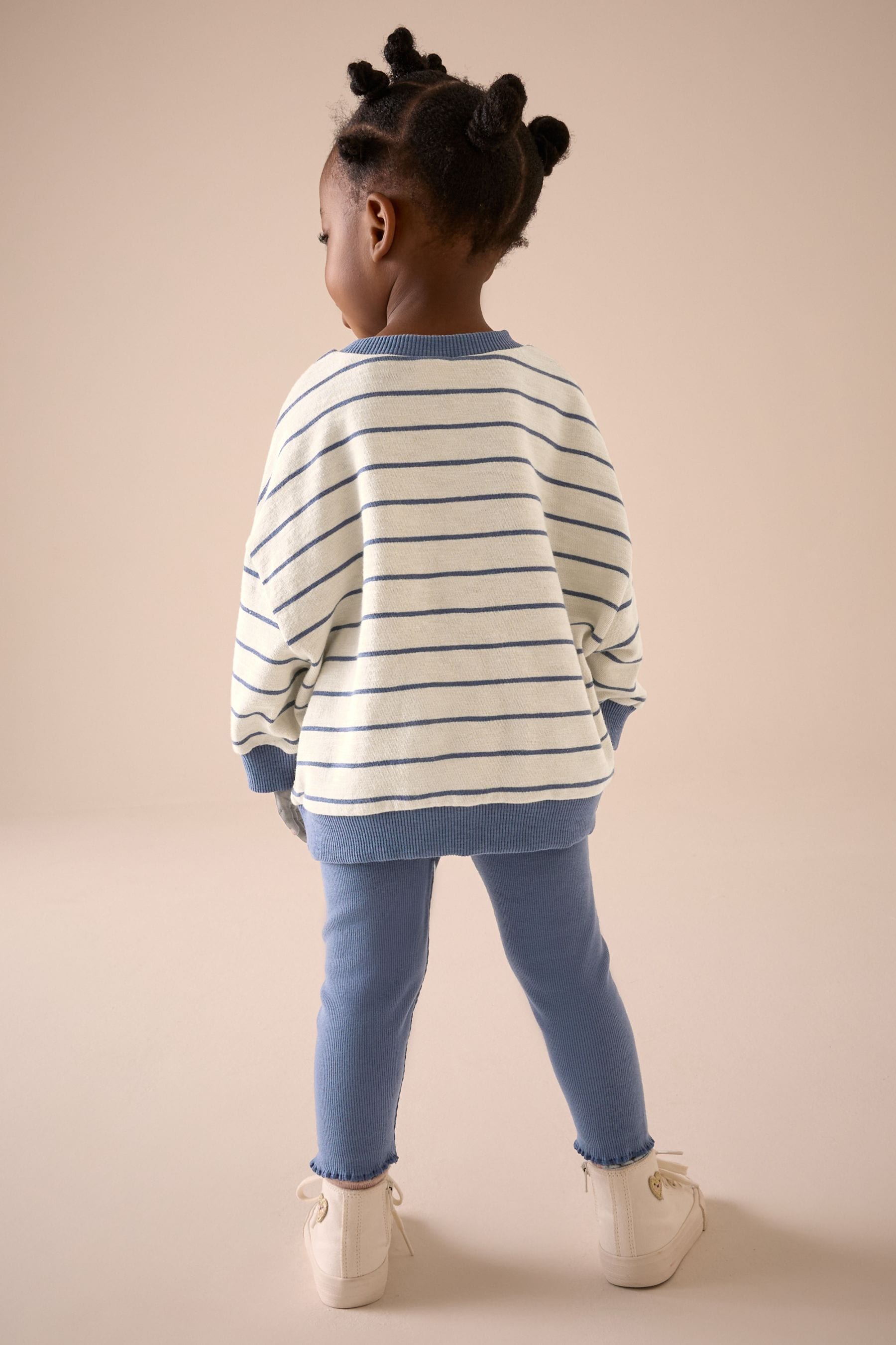 Blue 100% Cotton Sweatshirt and Leggings Set (3mths-7yrs)