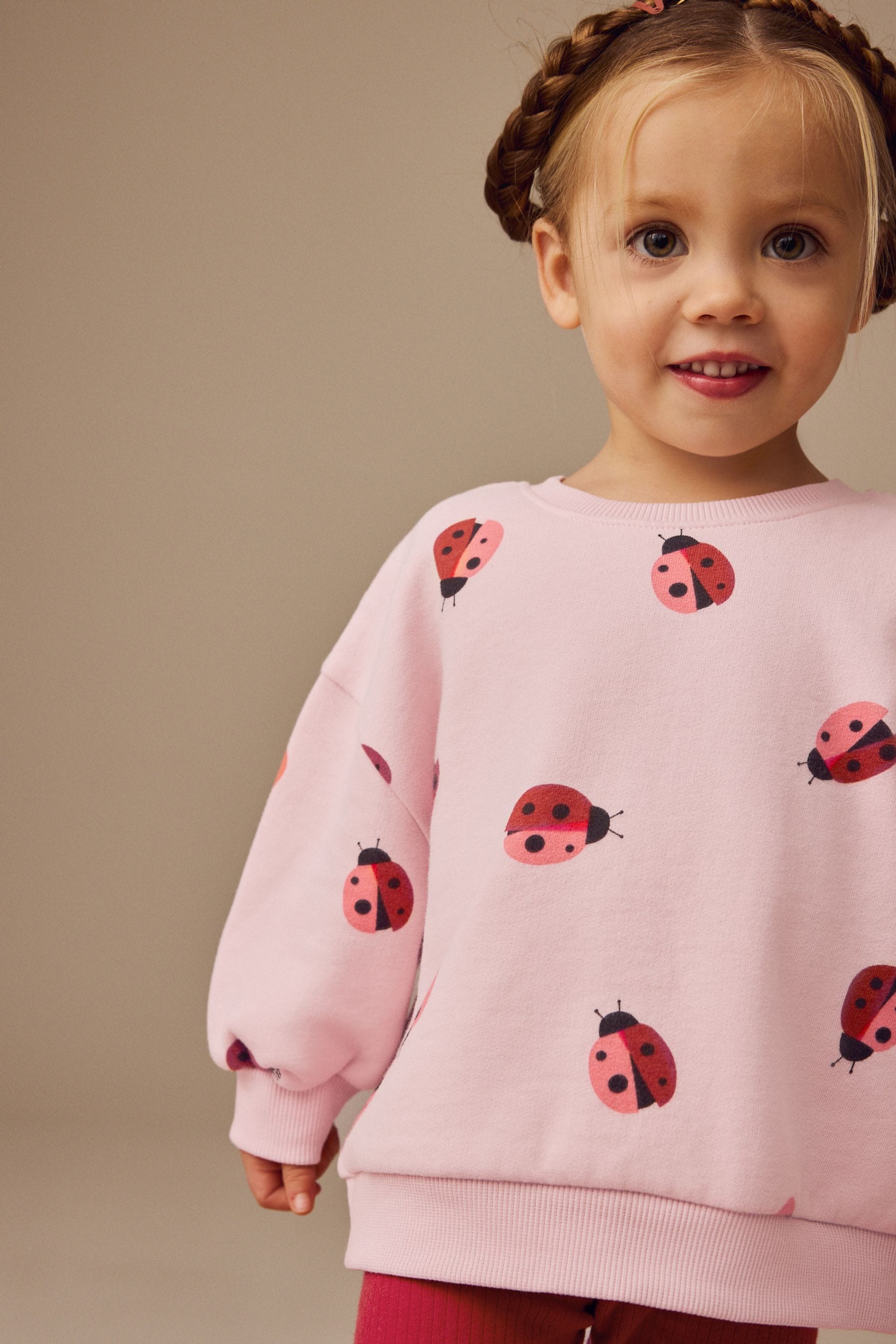 Pink/Red Ladybird Sweatshirt and Leggings Set (3mths-7yrs)