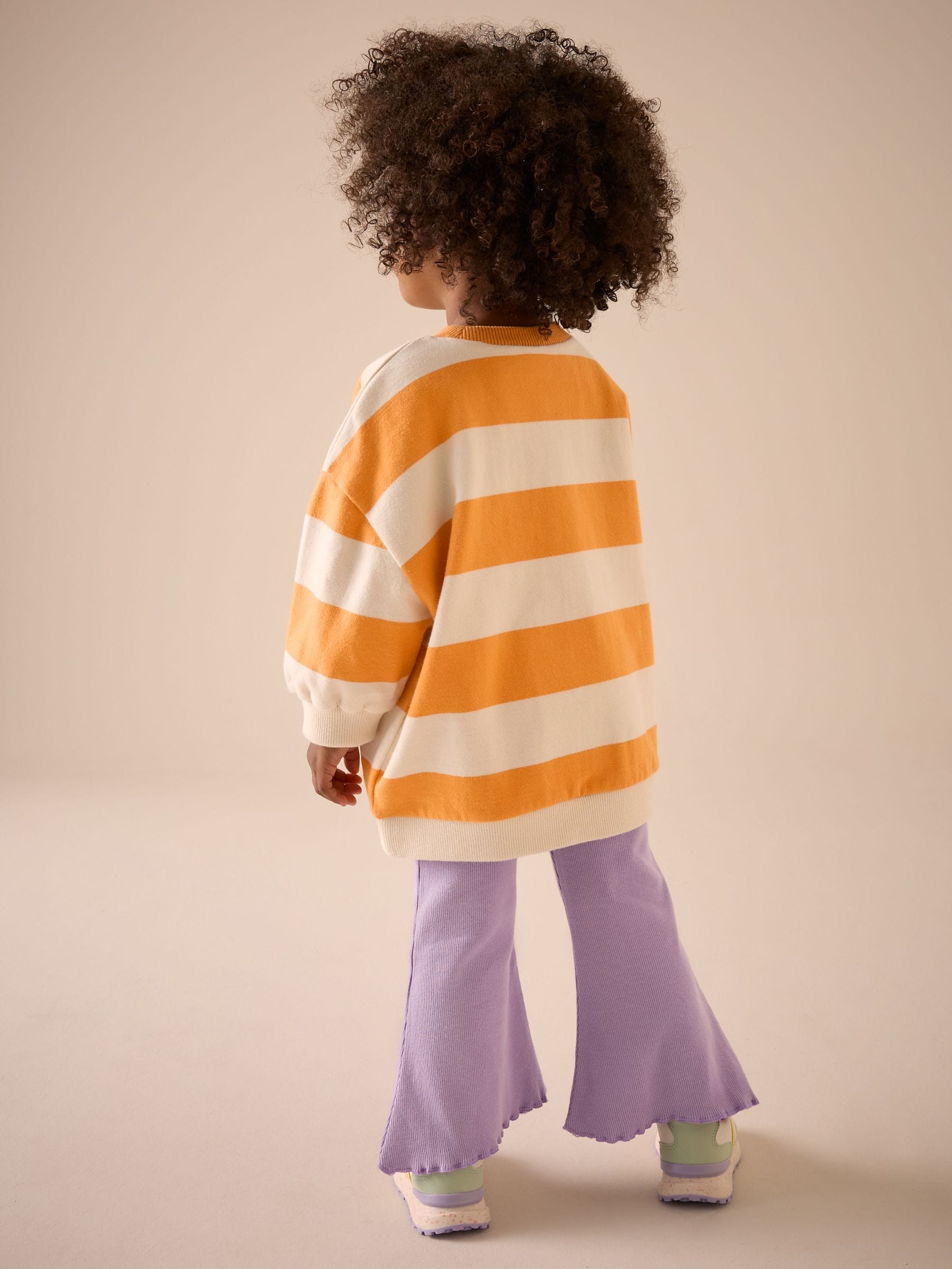 Orange Sweatshirt and Flare Leggings Set (3mths-7yrs)