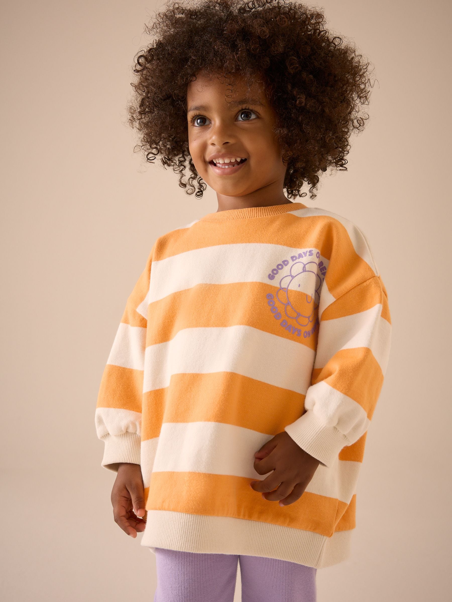 Orange Sweatshirt and Flare Leggings Set (3mths-7yrs)