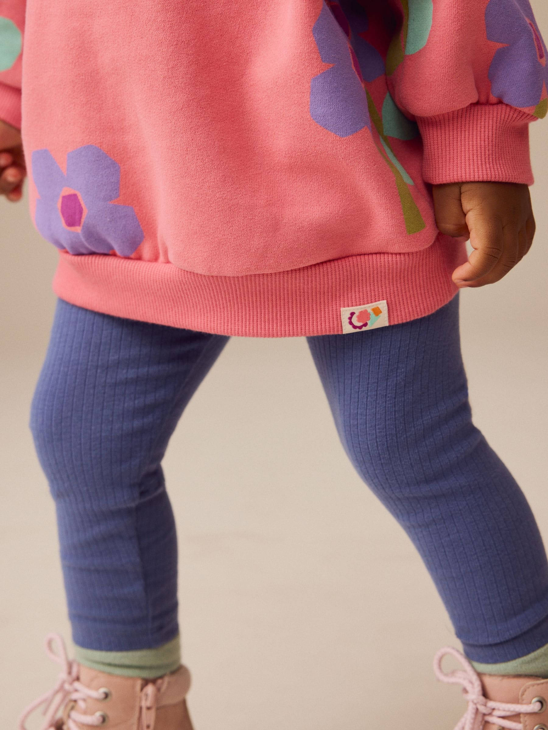 Pink 100% Cotton Sweatshirt and Leggings Set (3mths-7yrs)