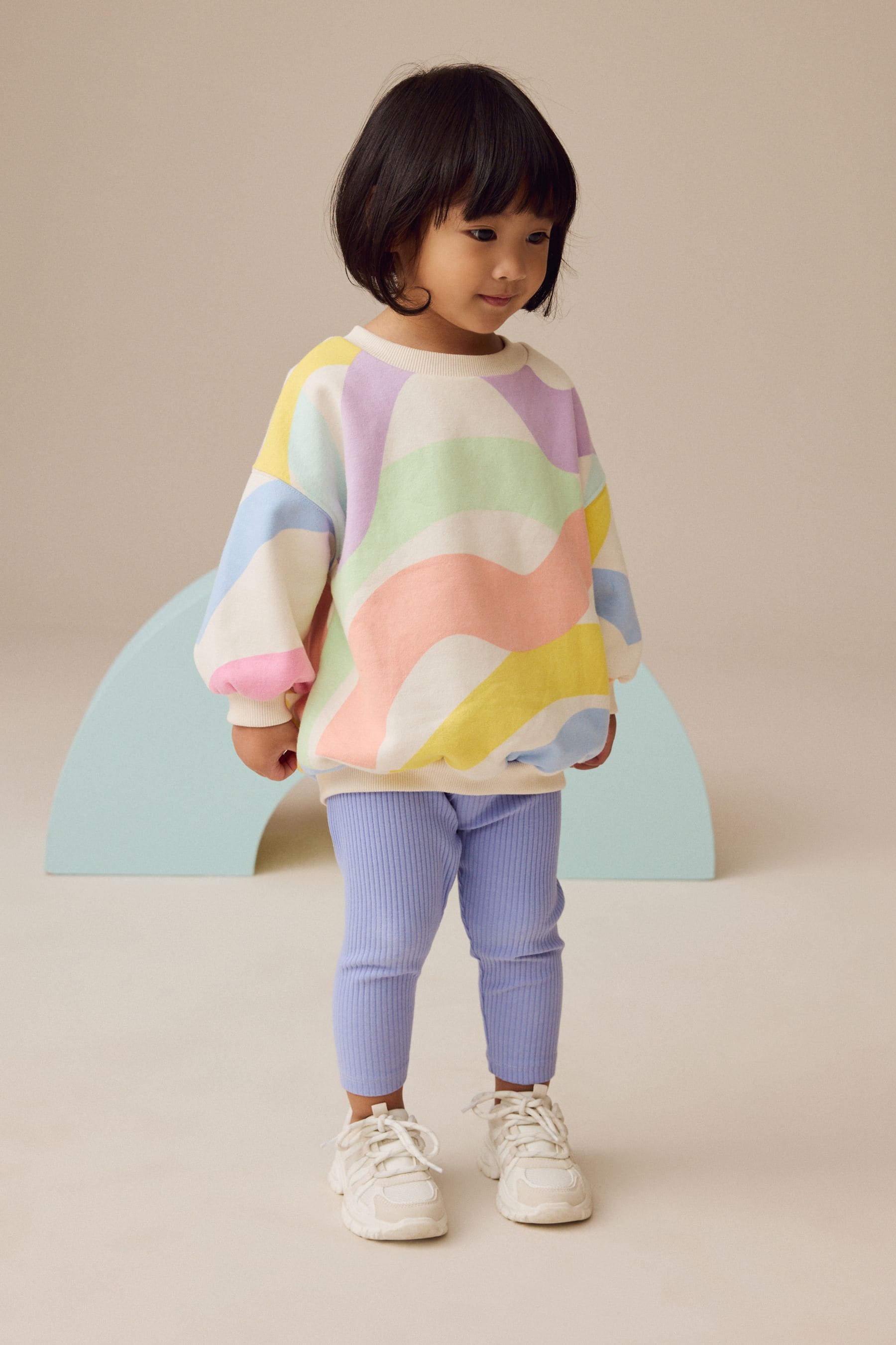 Rainbow 100% Cotton Sweatshirt and Leggings Set (3mths-7yrs)