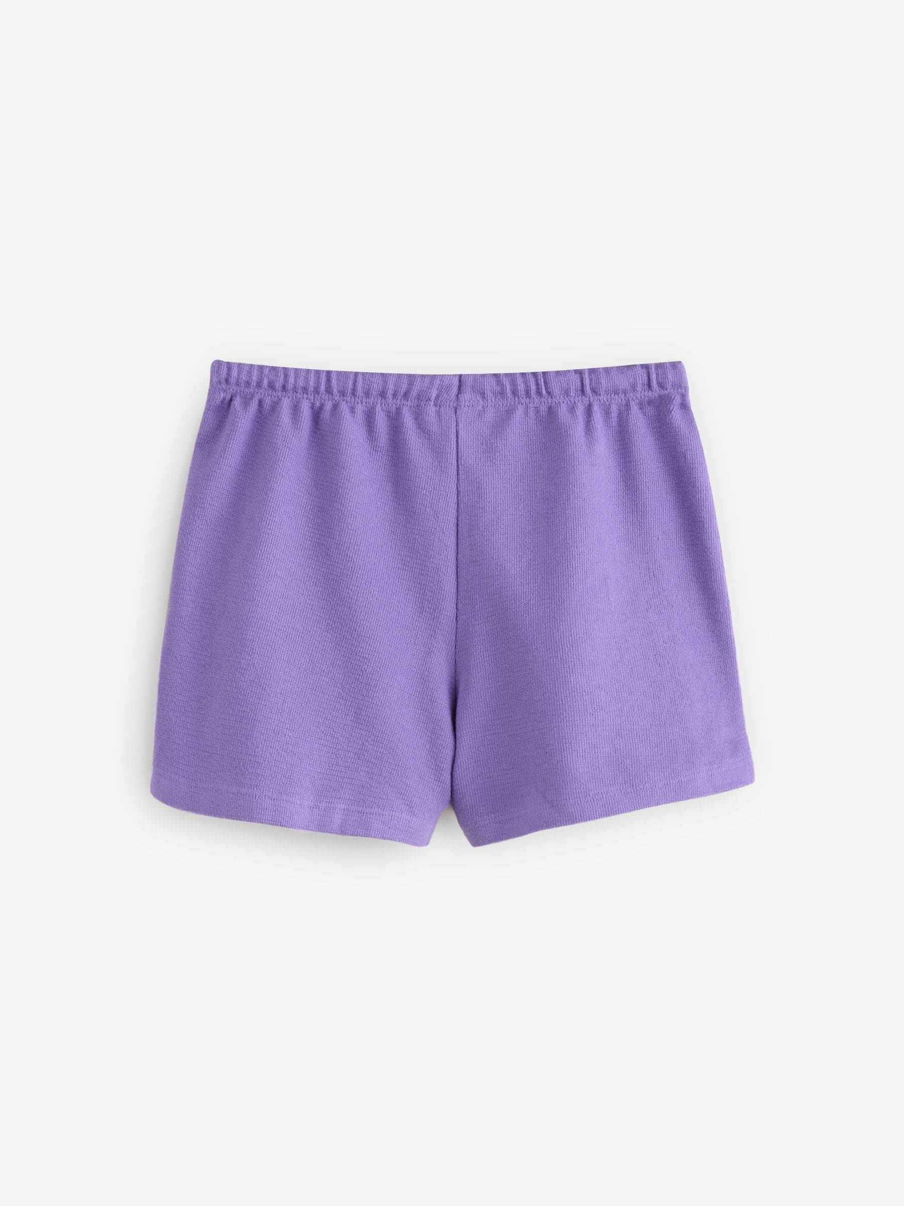 Cream/Purple 100% Cotton Sweatshirt and Shorts Set (3mths-7yrs)