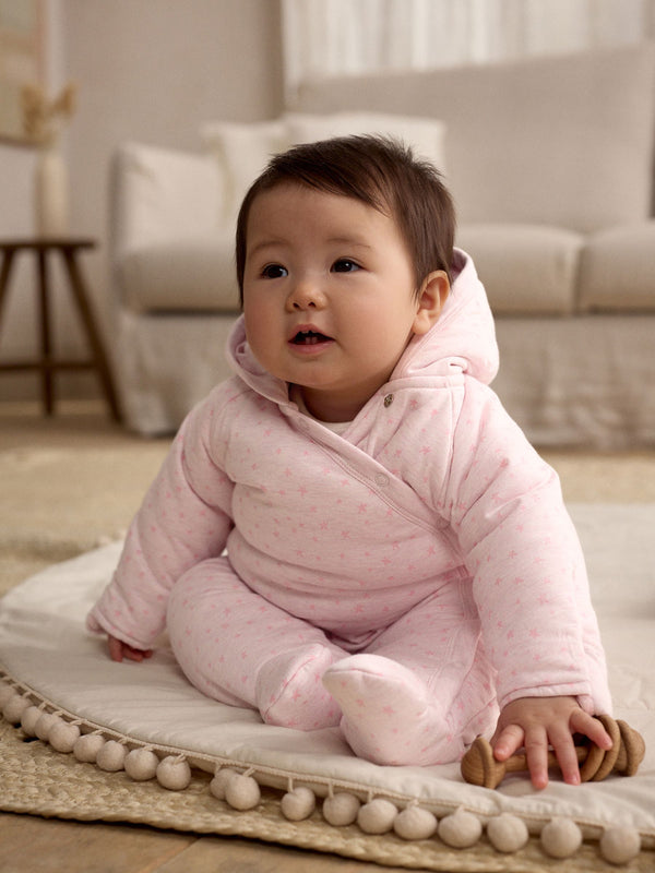 Pink Cosy Baby Jersey Wadded Wrap All-In-One (0-18mths)