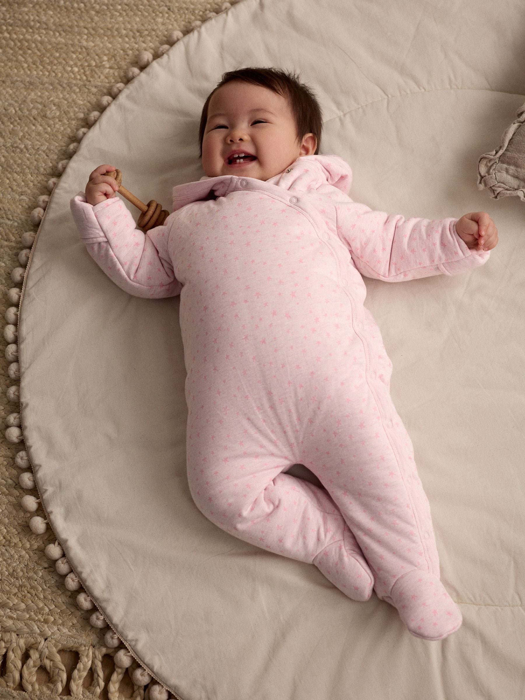 Pink Cosy Baby Jersey Wadded Wrap All-In-One (0-18mths)