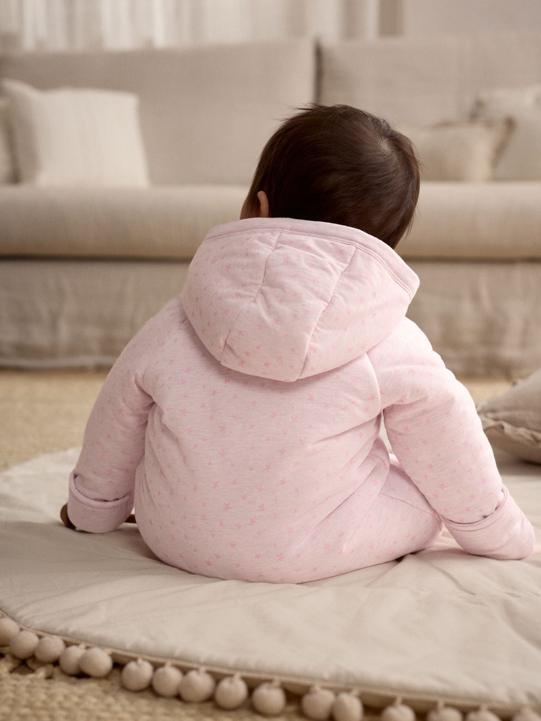 Pink Cosy Baby Jersey Wadded Wrap All-In-One (0-18mths)