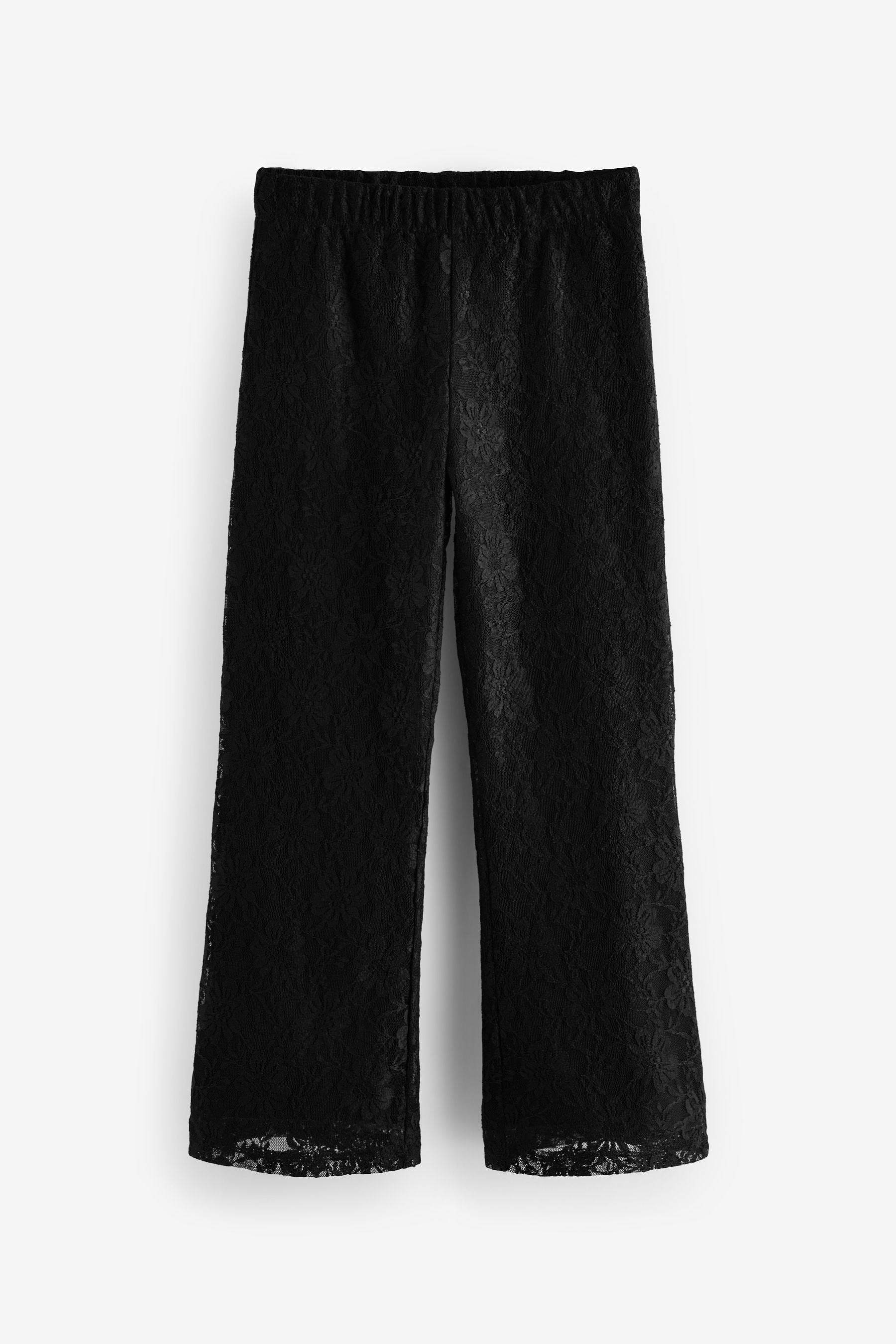 Black Lace Flare Trousers (3-16yrs)