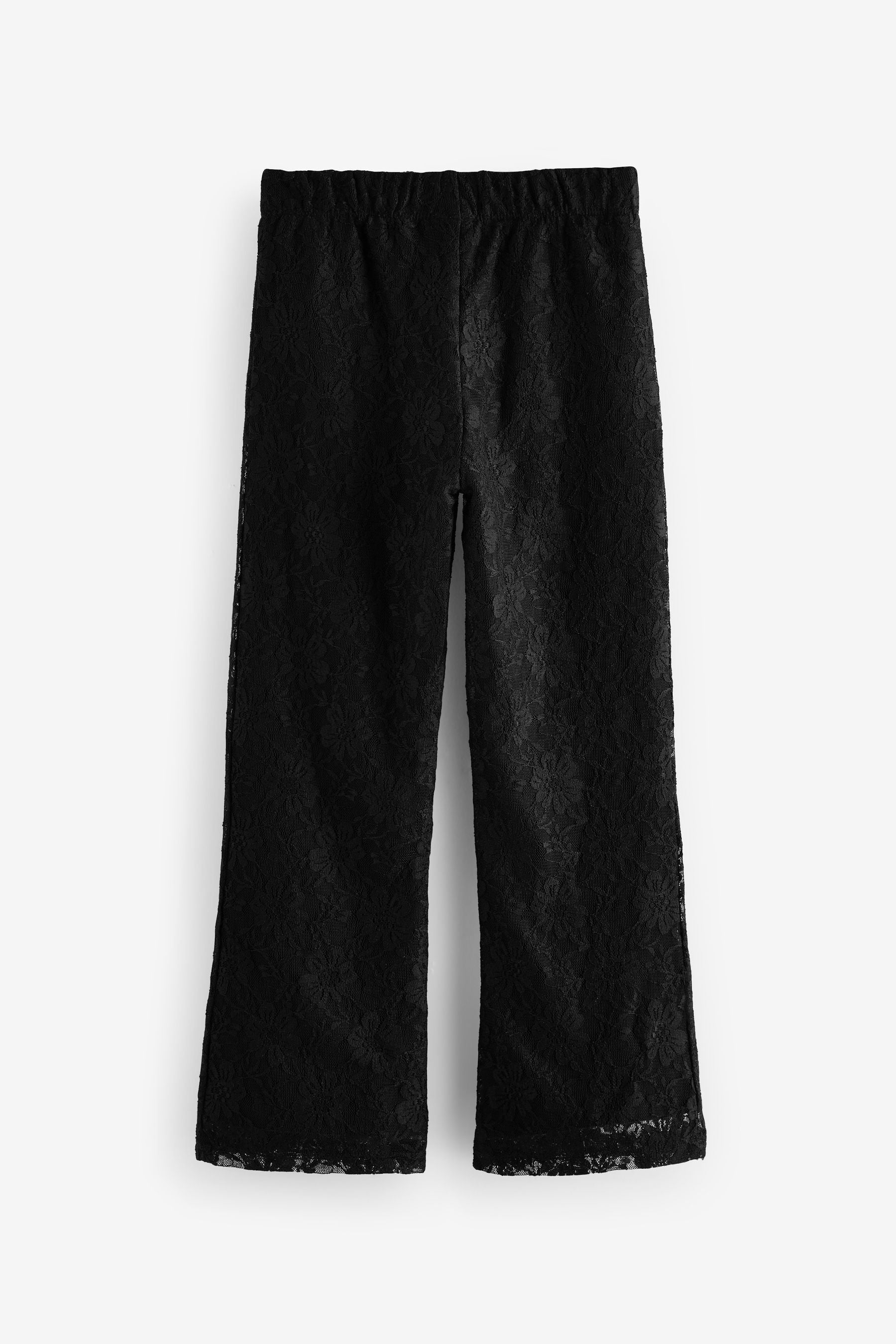 Black Lace Flare Trousers (3-16yrs)