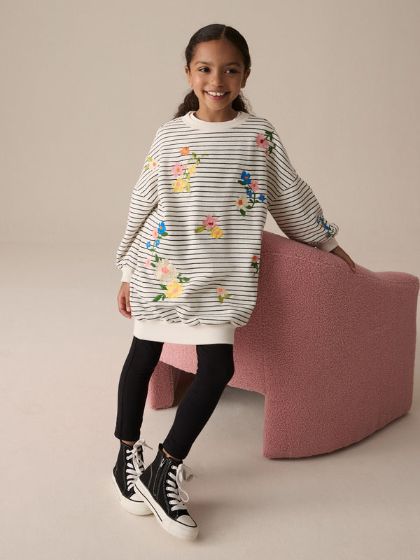 Black/White Jumper Dress (3-16yrs)