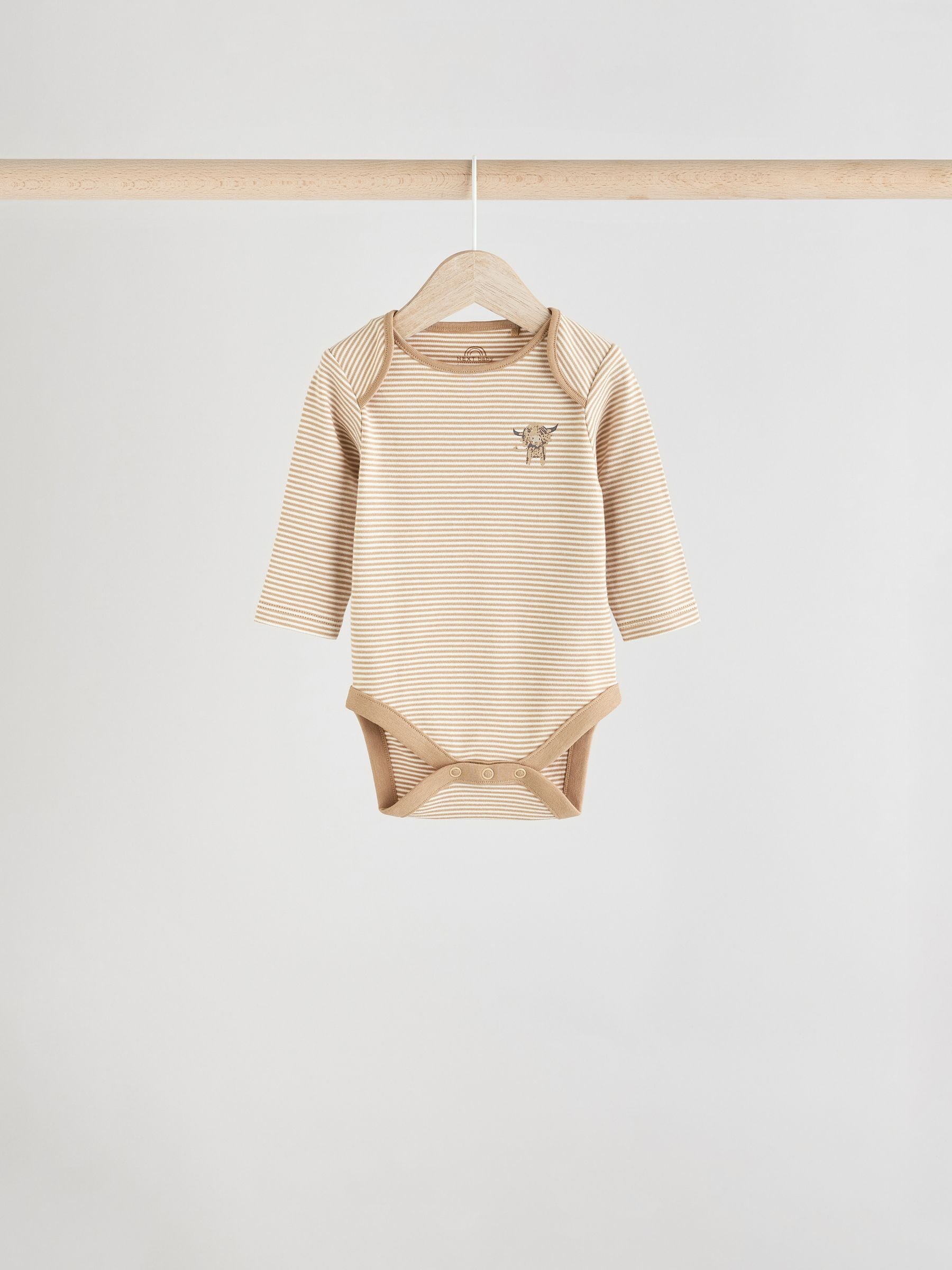 Neutral Hamish Baby 100% Cotton Bodysuits 3 Pack