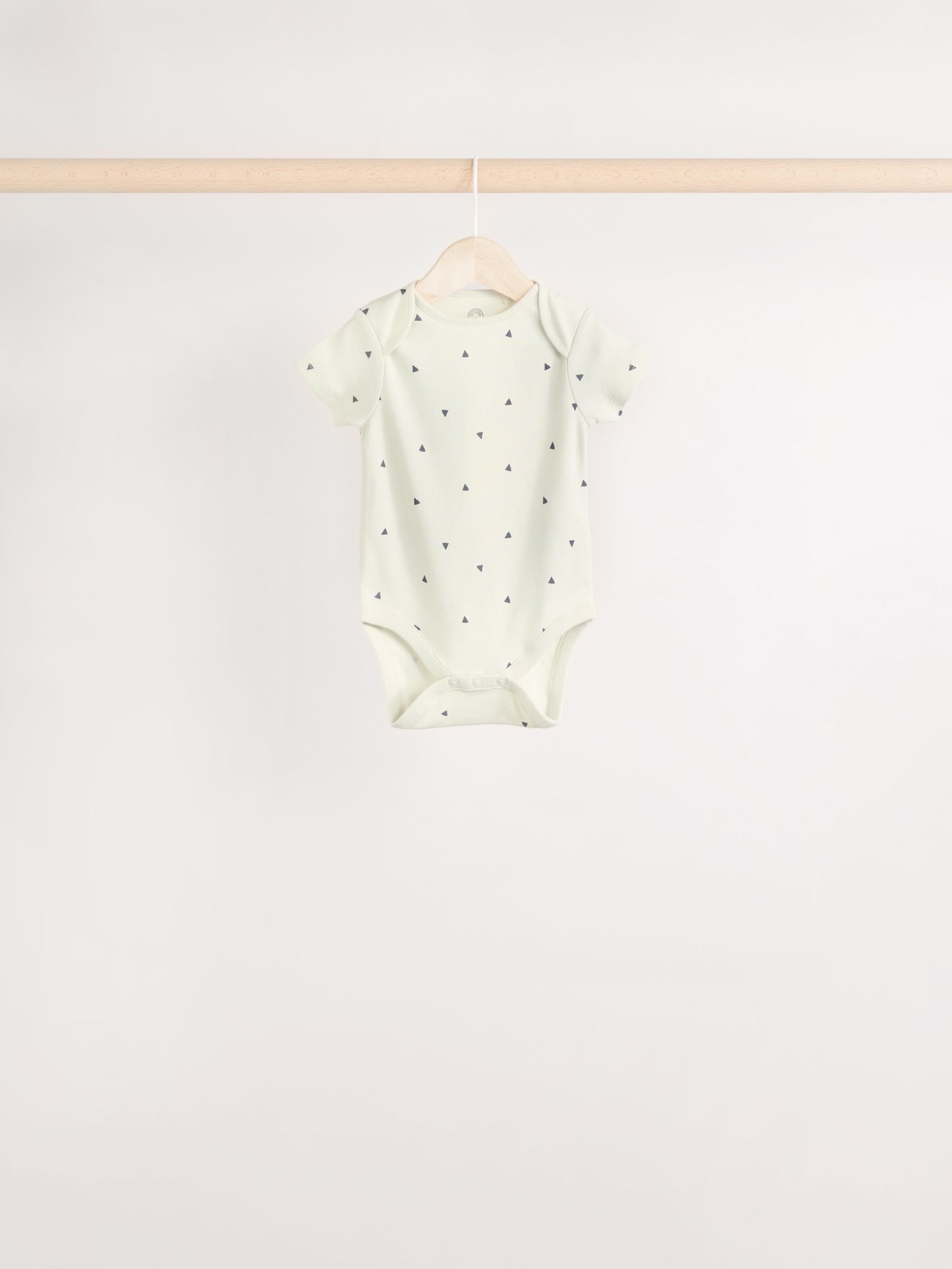 Mint Green Baby Short Sleeve 100% Cotton Bodysuits 5 Pack