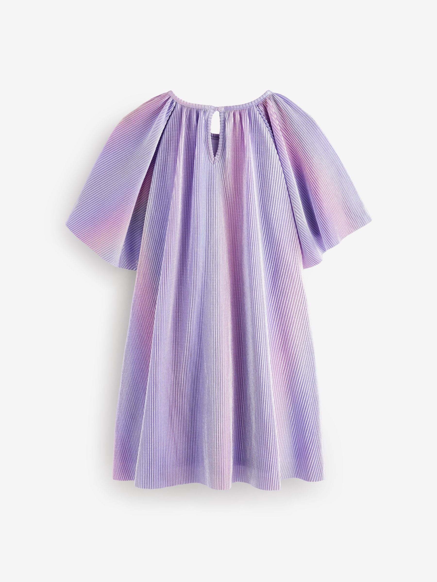 Lilac Purple Rainbow Sparkle Angel Sleeve Party Dress (3-16yrs)