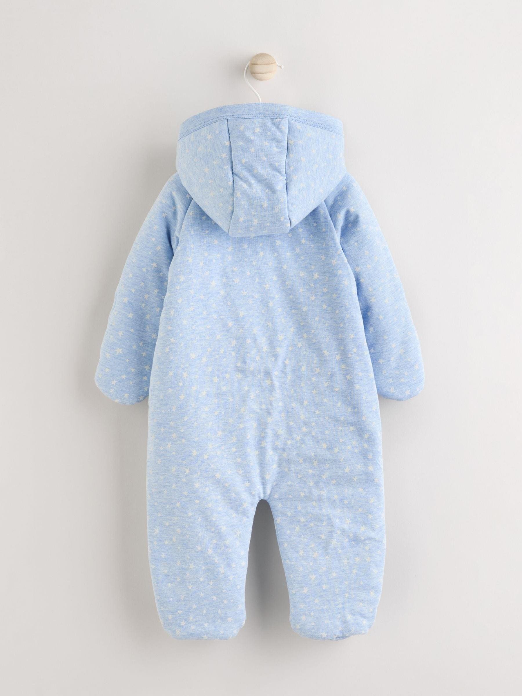 Blue Hooded Baby All-In-One (0-18mths)