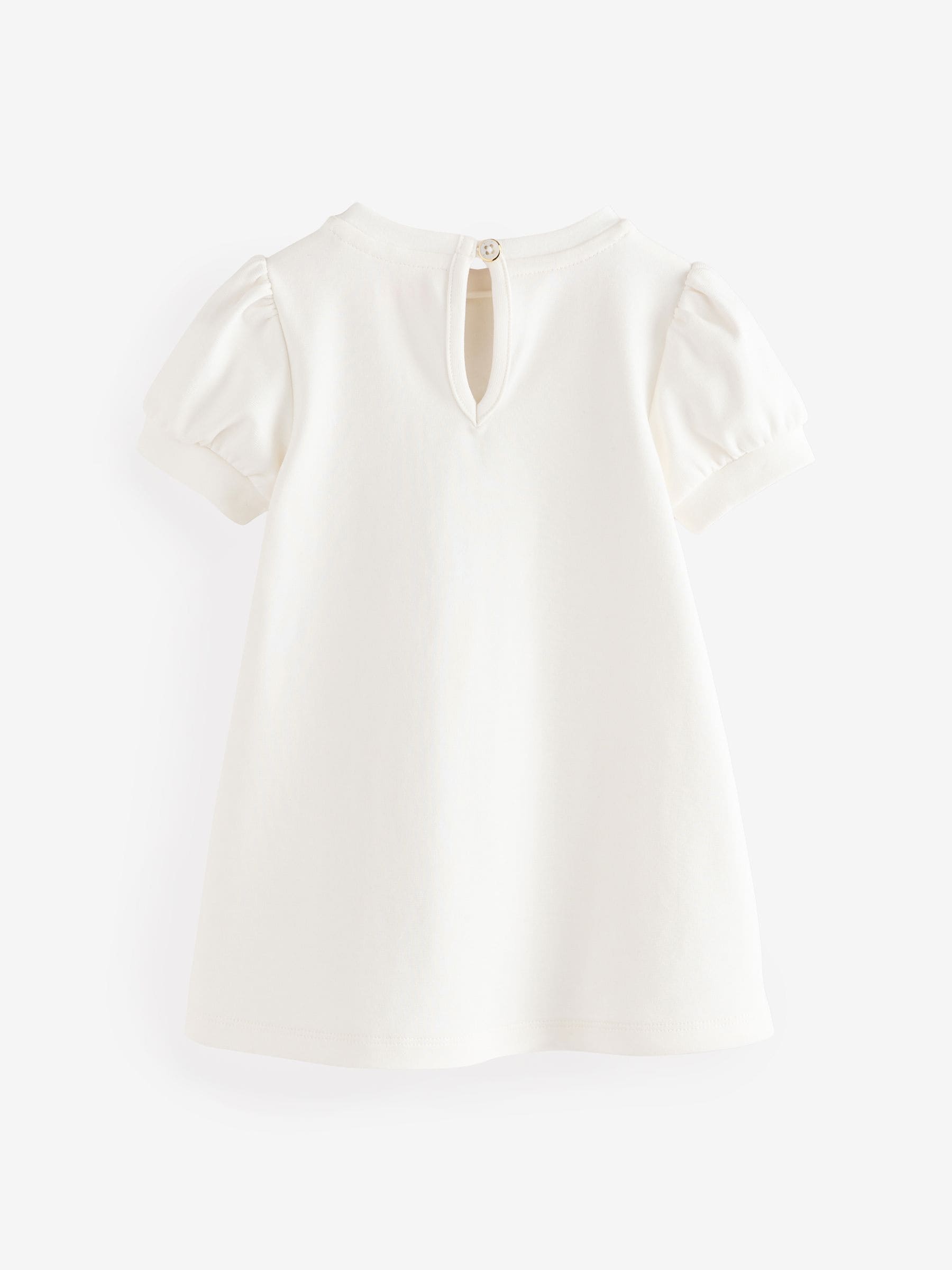 Baker by Ted Baker Cream Pocket Frill Detail Dress