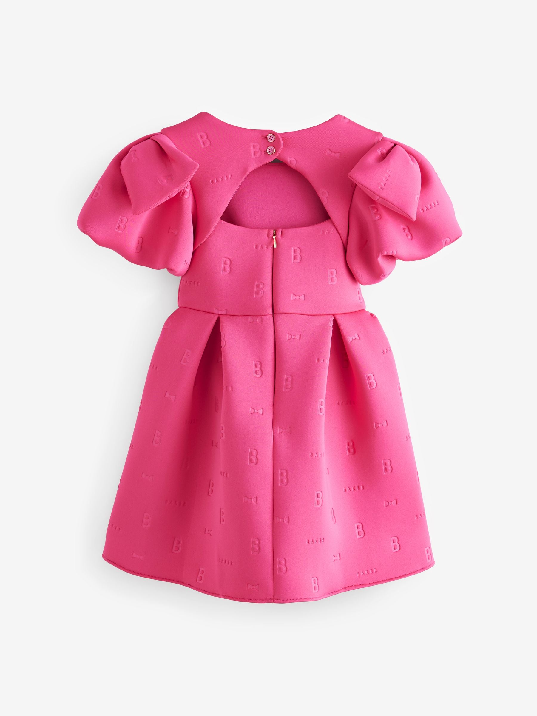 Baker by Ted Baker Pink Bow Sleeve Detail Dress