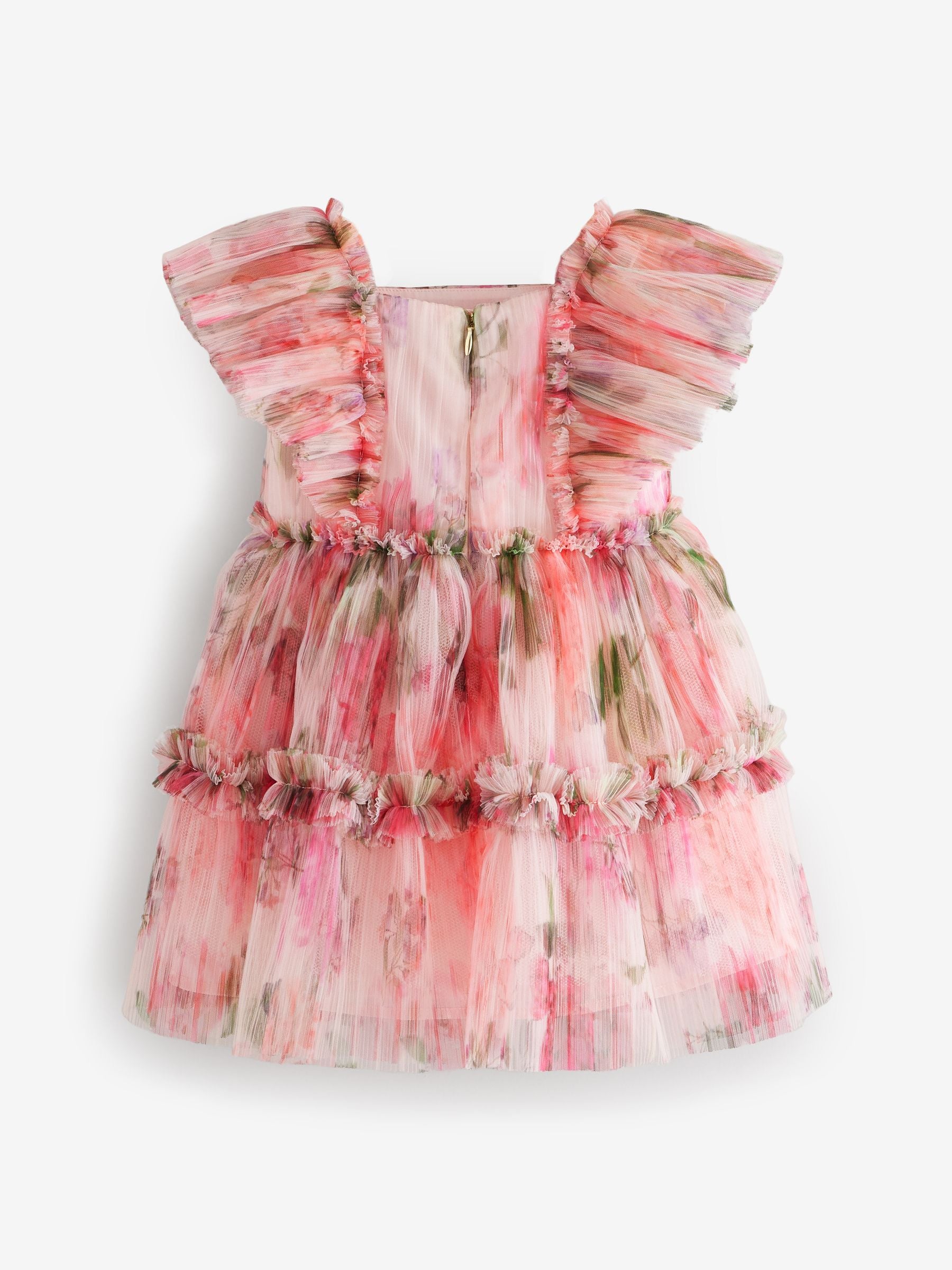 Baker by Ted Baker Pink Textured Frill Dress