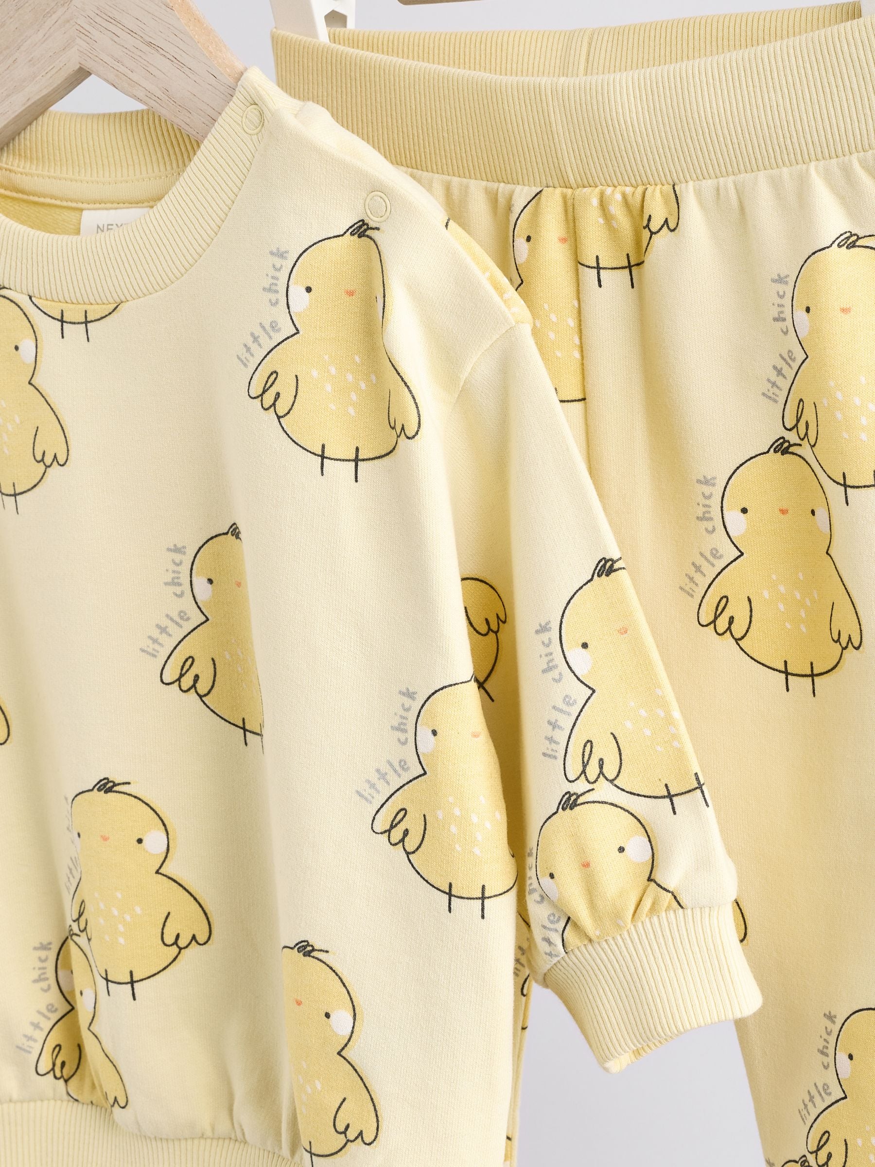 Yellow Chick 100% Cotton Sweatshirt and Joggers Baby 2 Piece Set (0mths-2yrs)