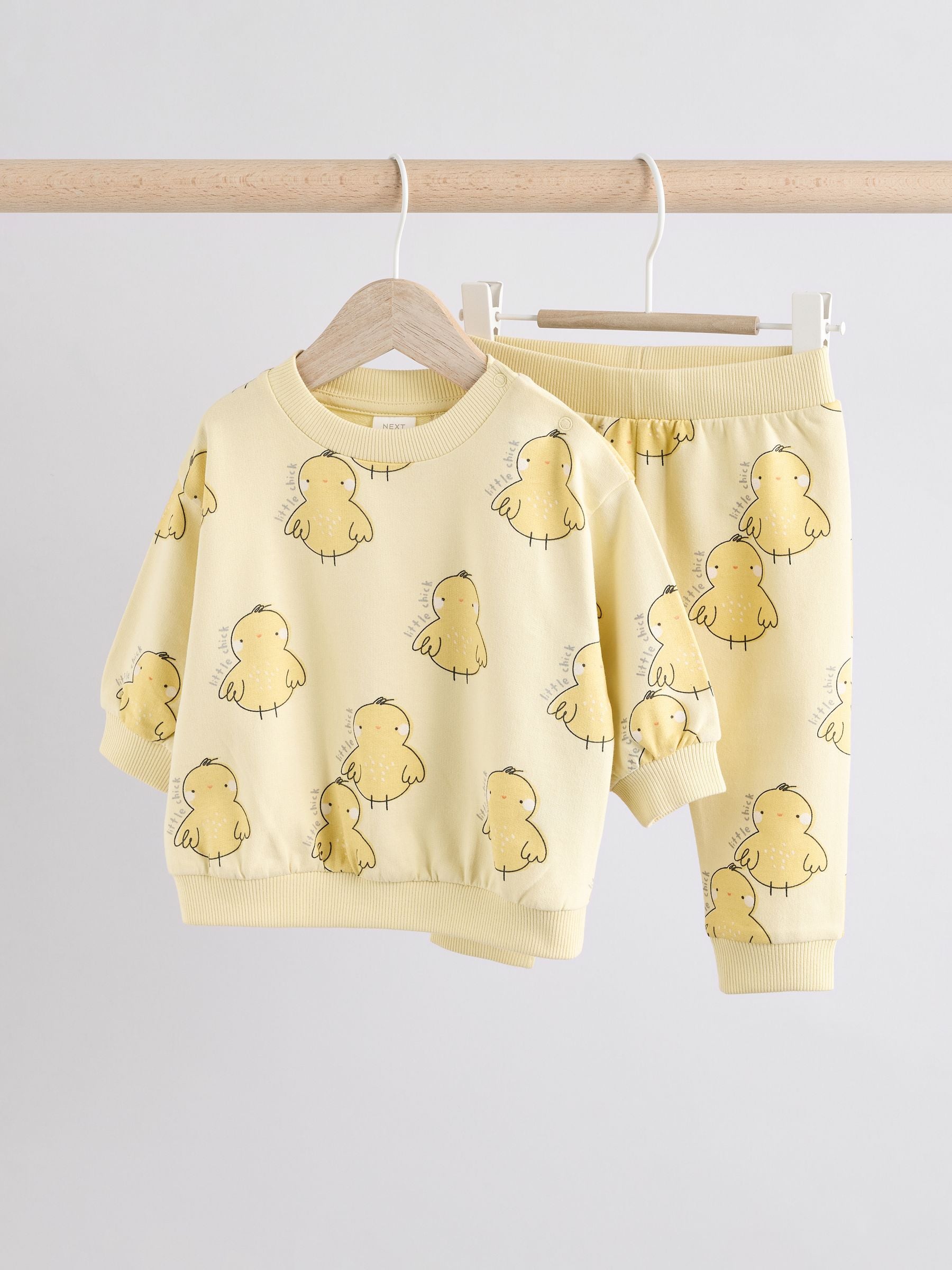 Yellow Chick 100% Cotton Sweatshirt and Joggers Baby 2 Piece Set (0mths-2yrs)