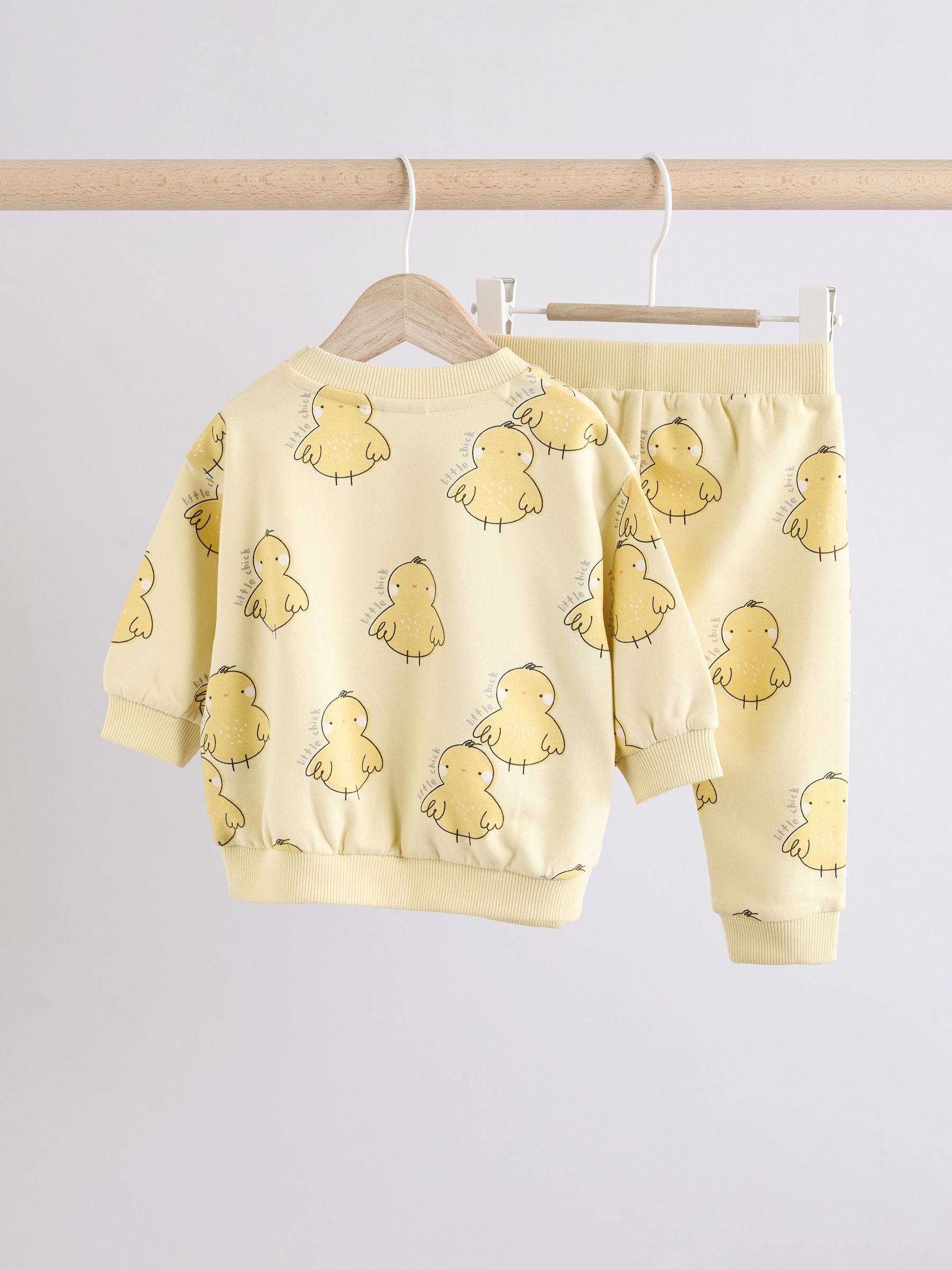 Yellow Chick 100% Cotton Sweatshirt and Joggers Baby 2 Piece Set (0mths-2yrs)