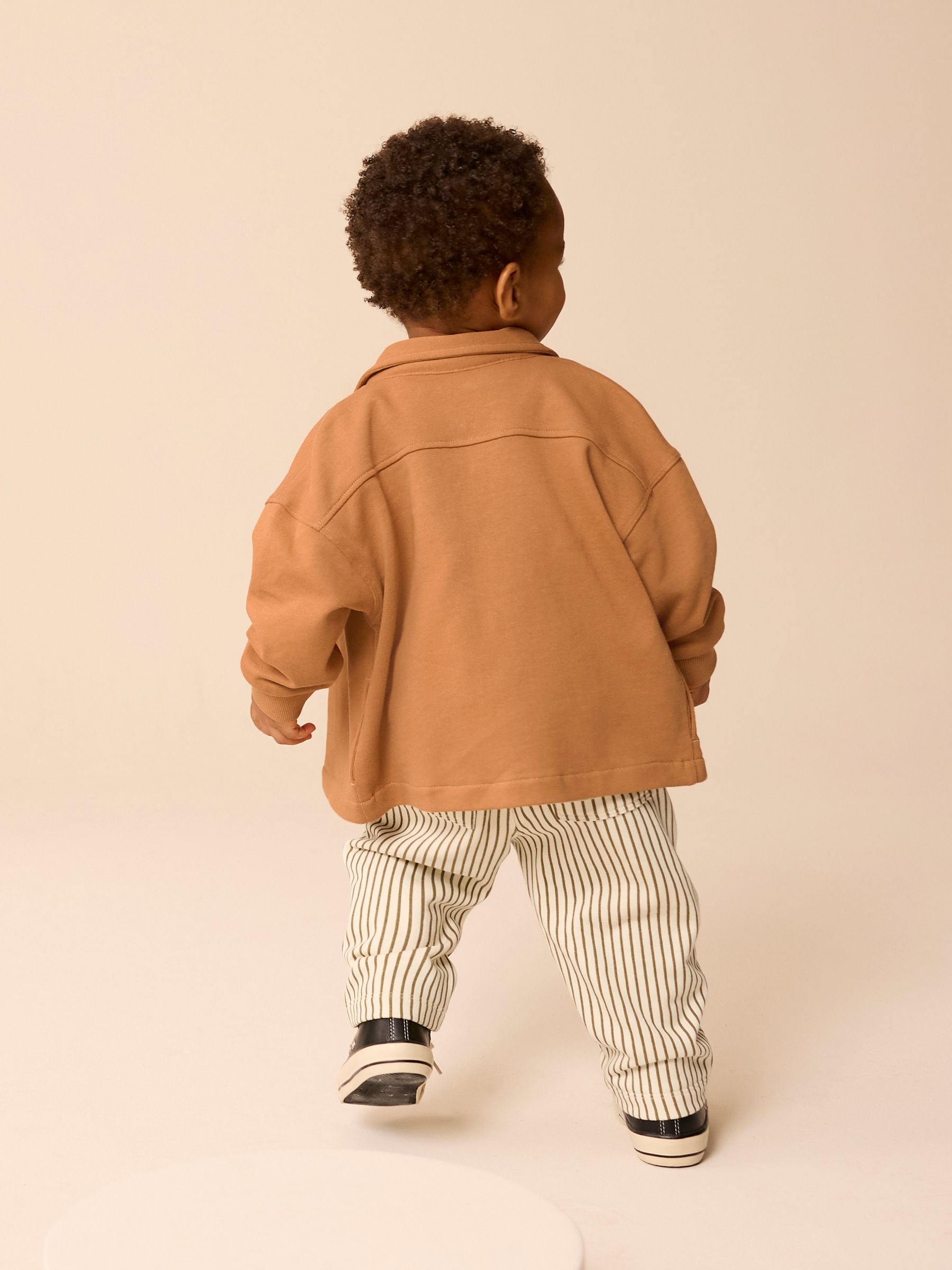 Tan Brown 100% Cotton Jersey Shirt and Joggers Set (3mths-7yrs)