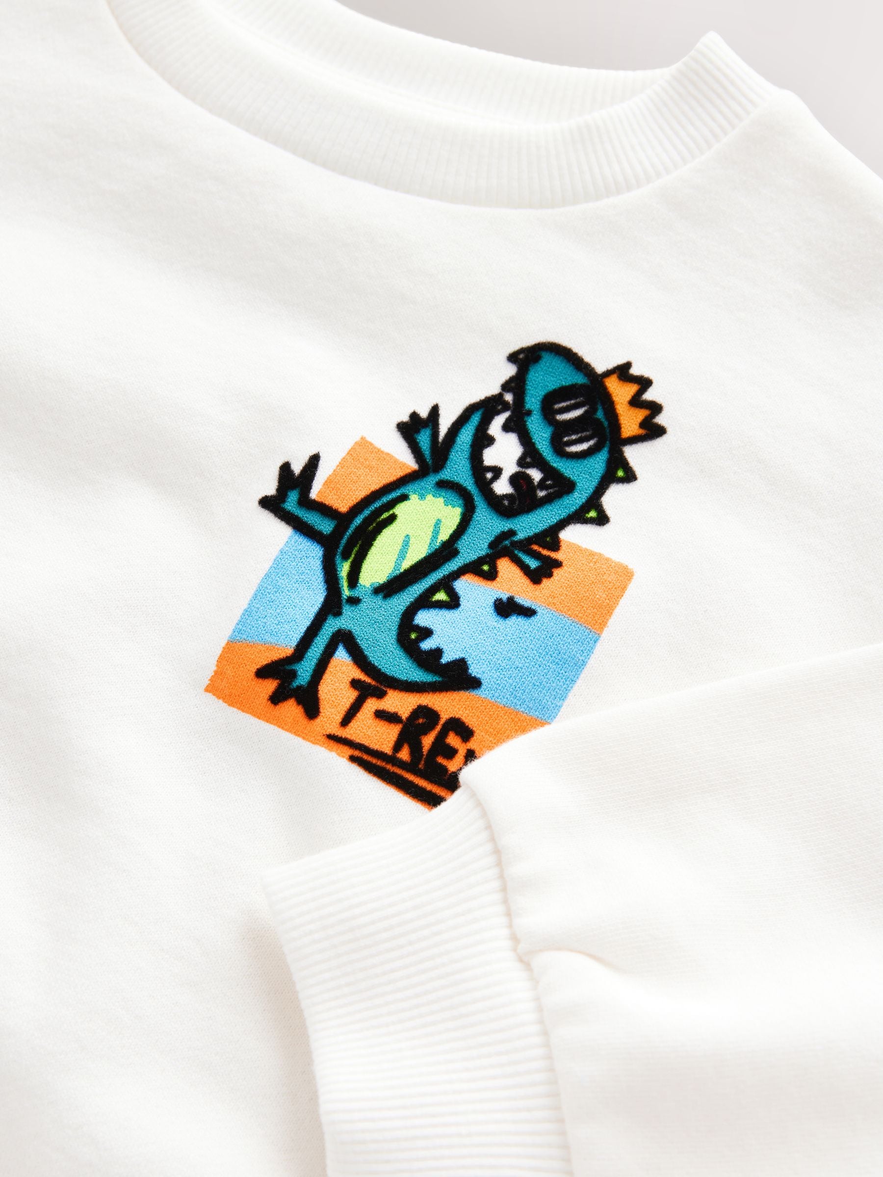 White Crew Neck 100% Cotton Sweatshirt (3mths-7yrs)