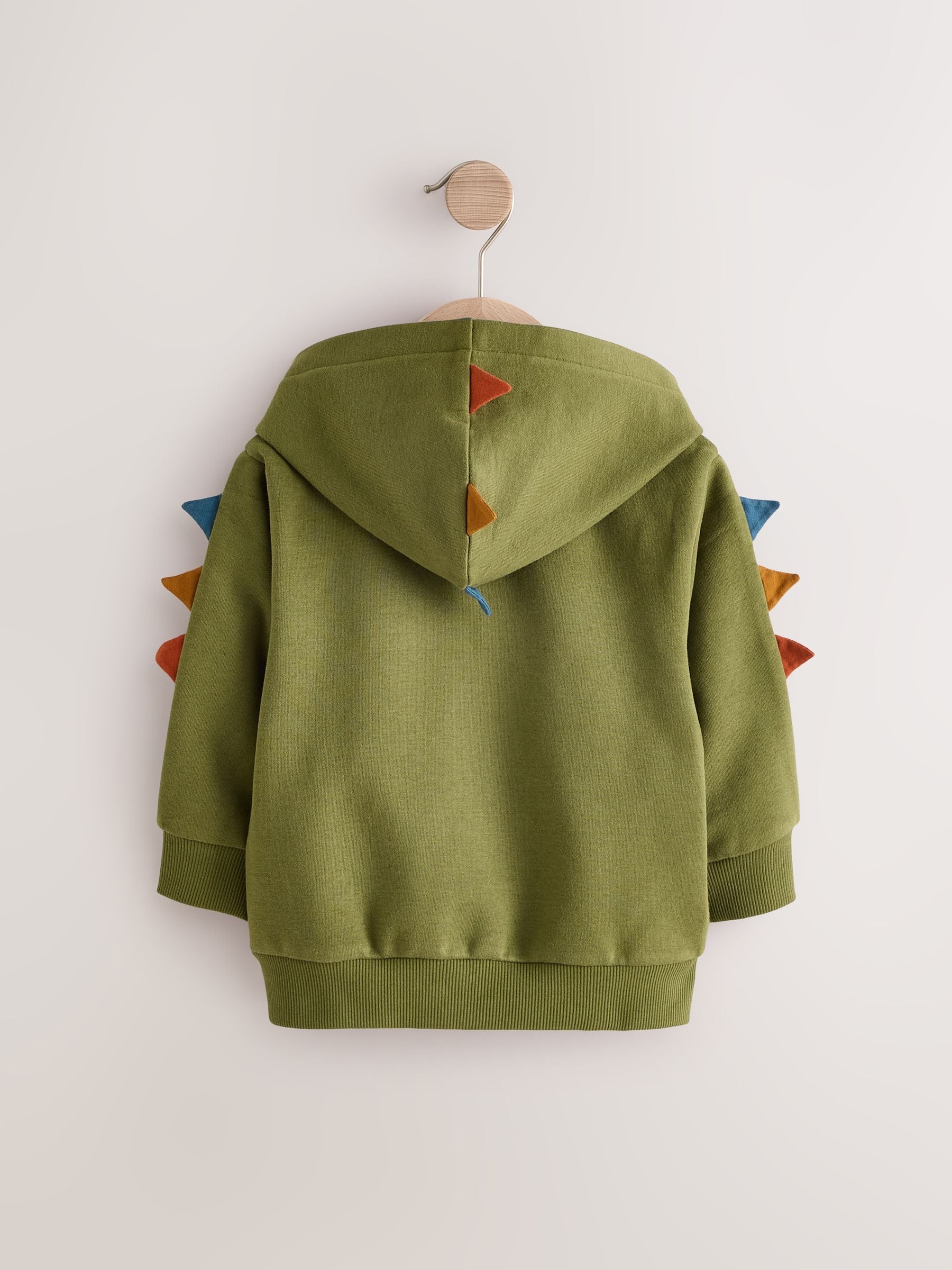 Green Dino Character Zip Through Hoodie (3mths-7yrs)