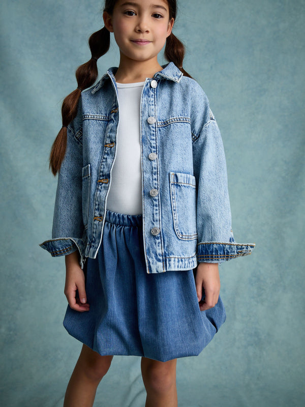 Denim Puffball Skirt (3-16yrs)