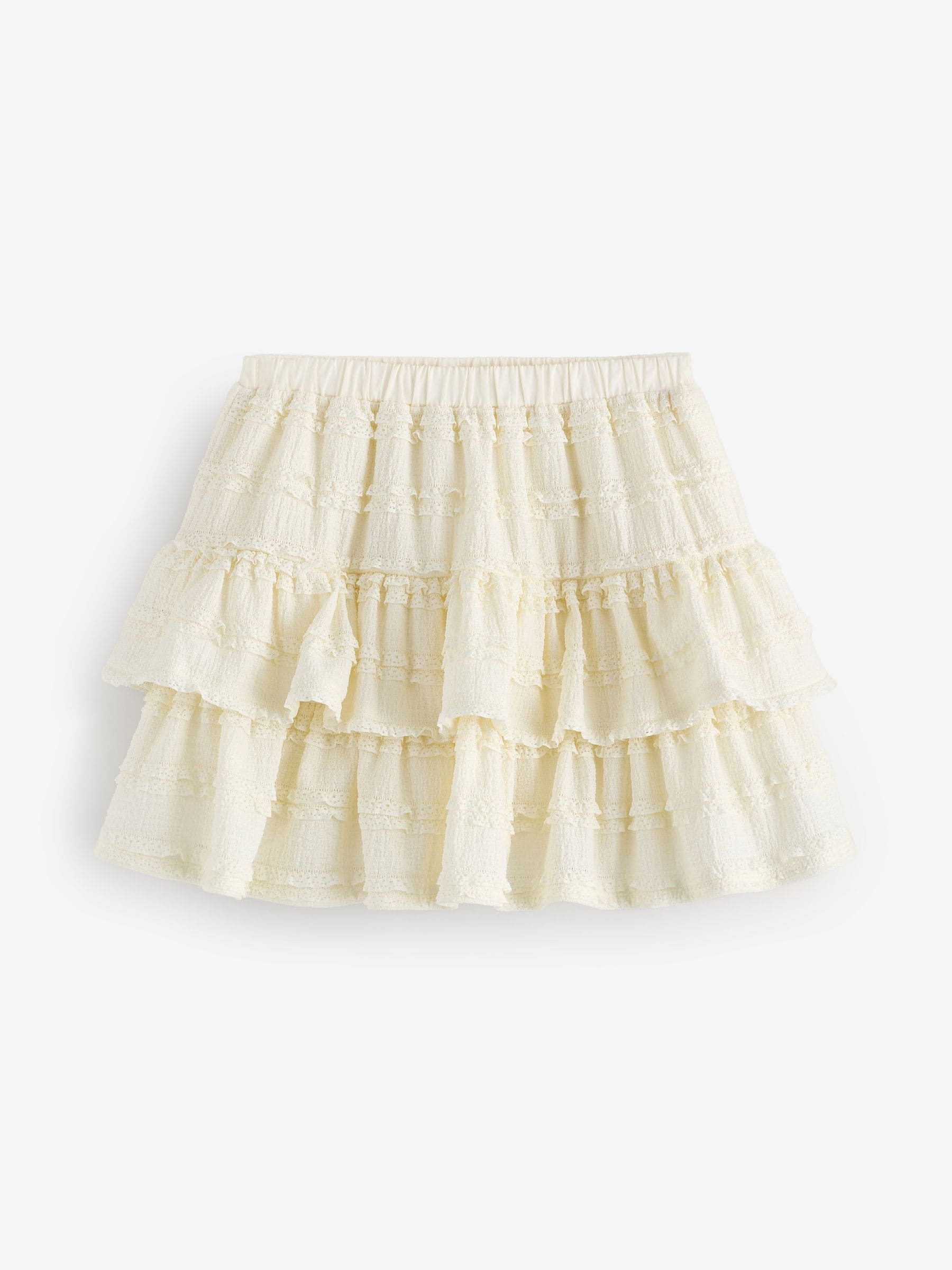 Ecru Frill Textured Skirt (3-16yrs)