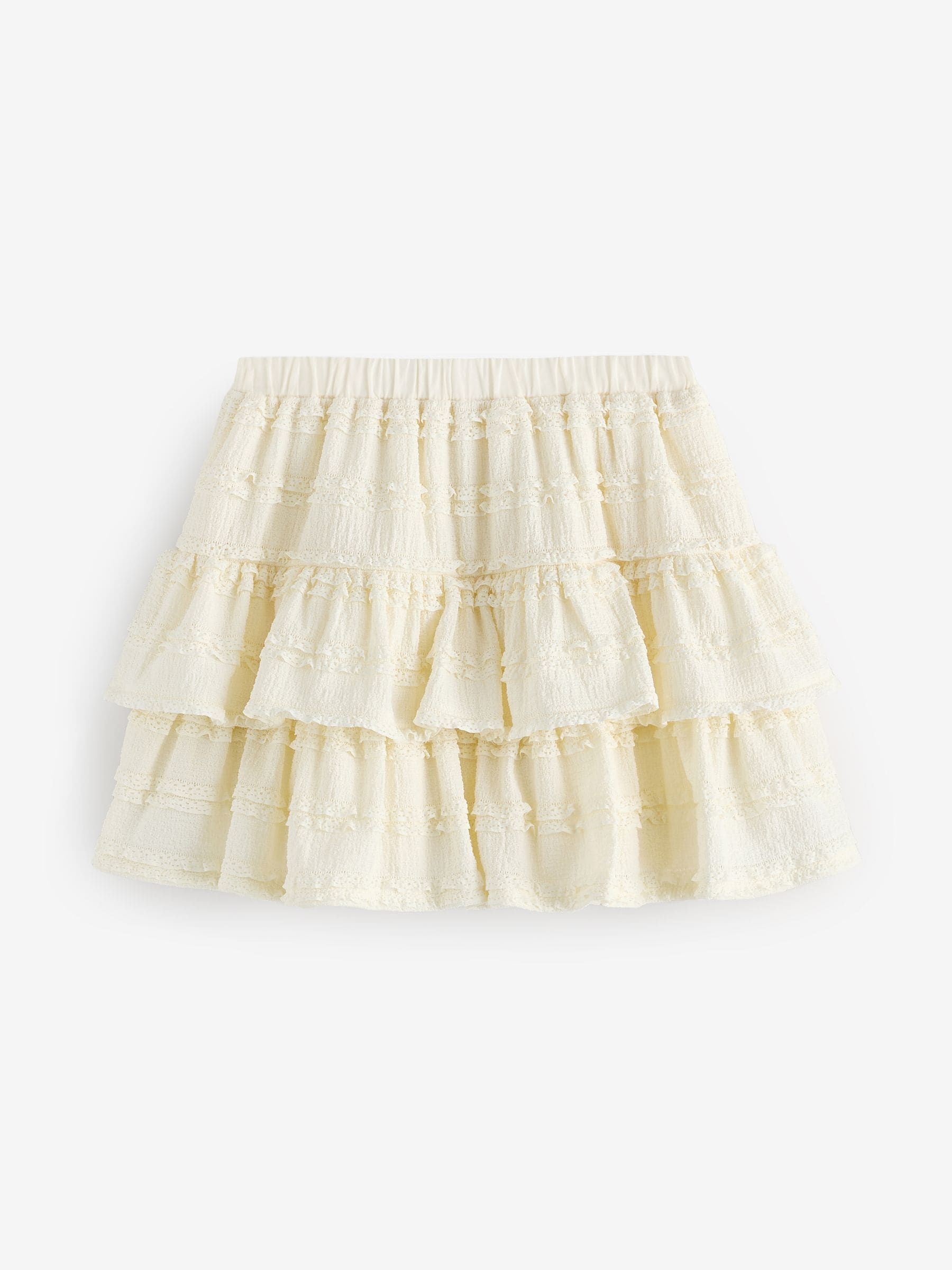 Ecru Frill Textured Skirt (3-16yrs)