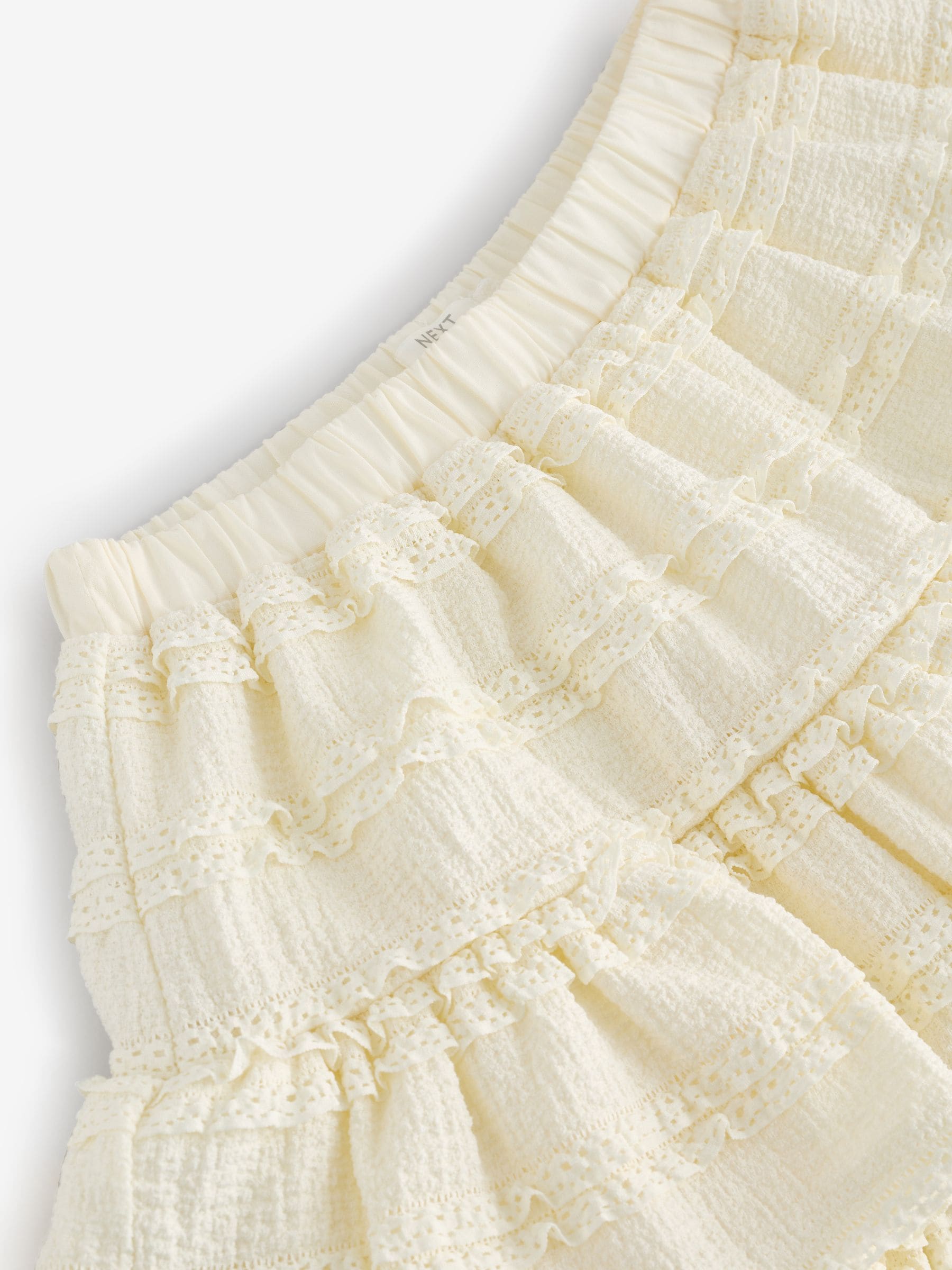 Ecru Frill Textured Skirt (3-16yrs)