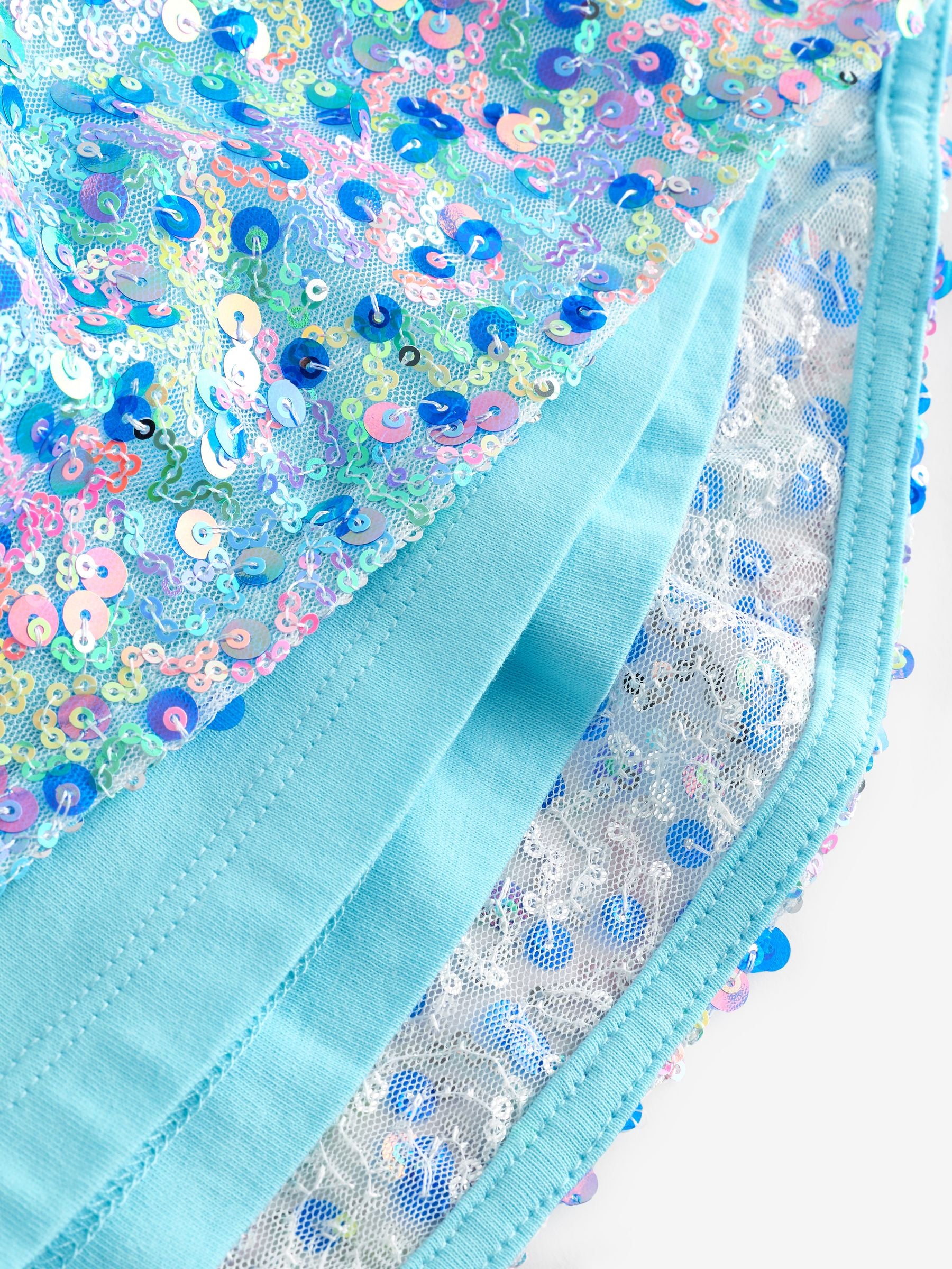 Rainbow Blue Sequin Skirt (3-16yrs)