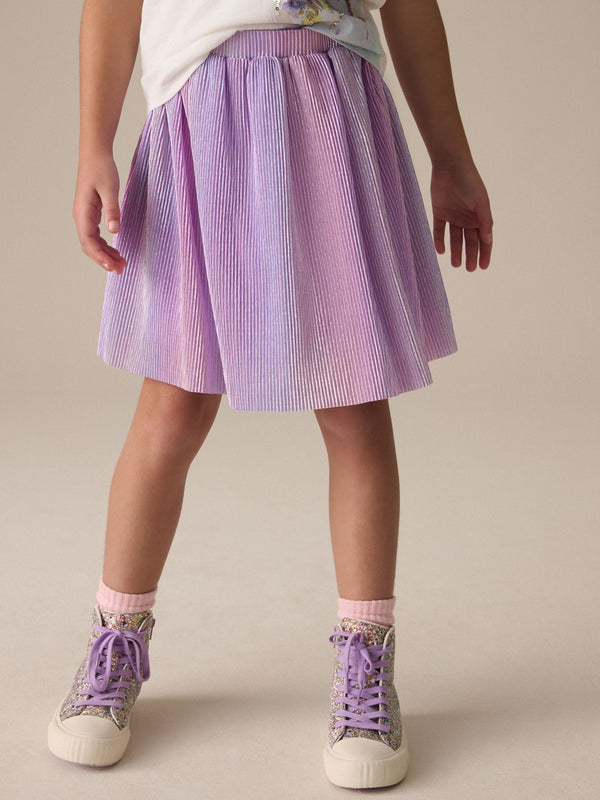 Lilac Purple Rainbow Metallic Skirt (3-16yrs)