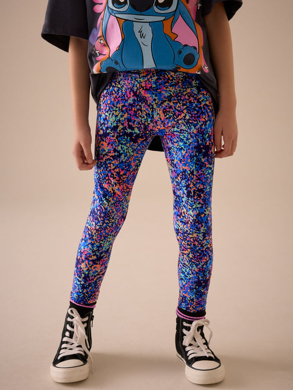 Multi Blue Printed Leggings (3-16yrs)