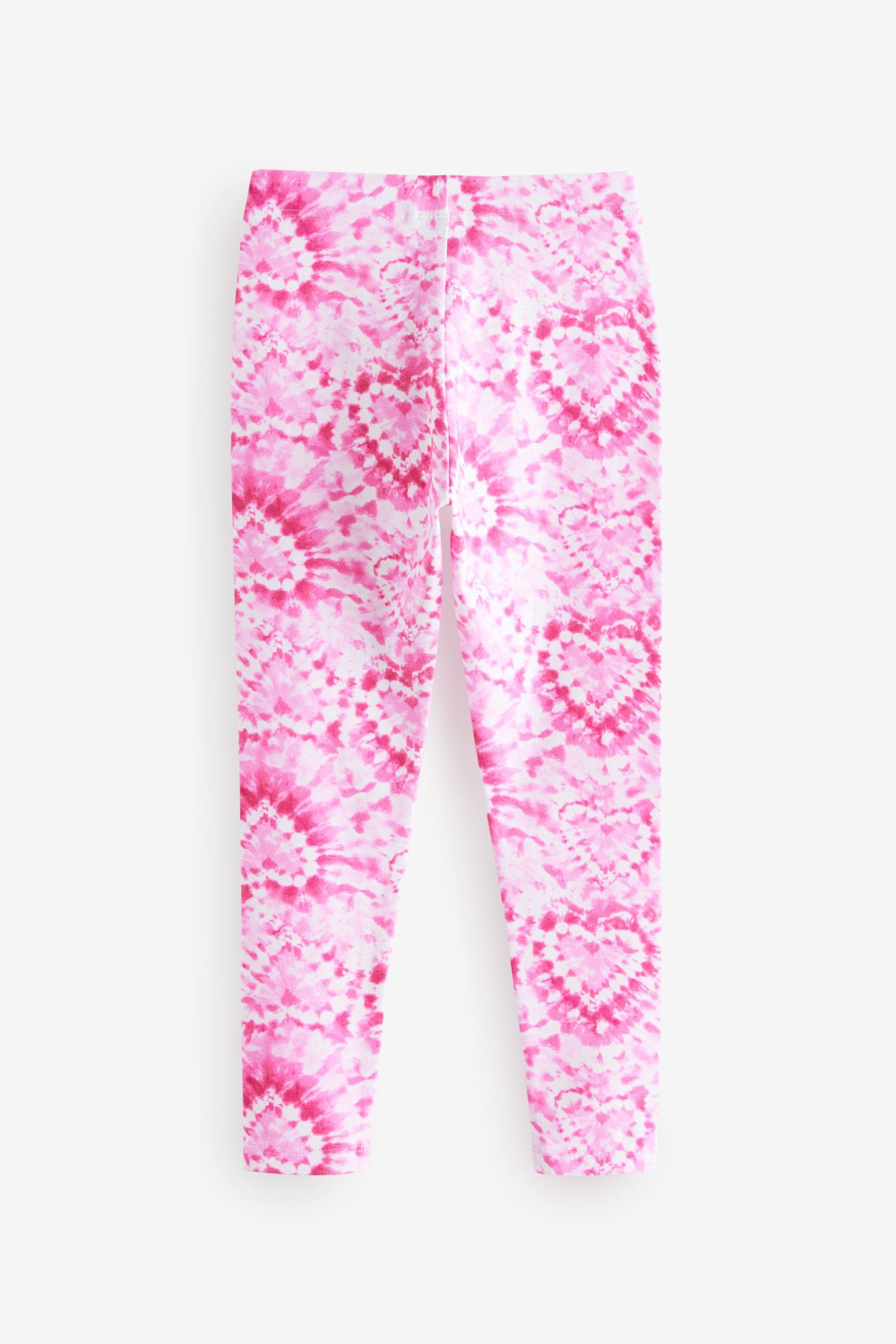 Pink Heart Printed Leggings (3-16yrs)