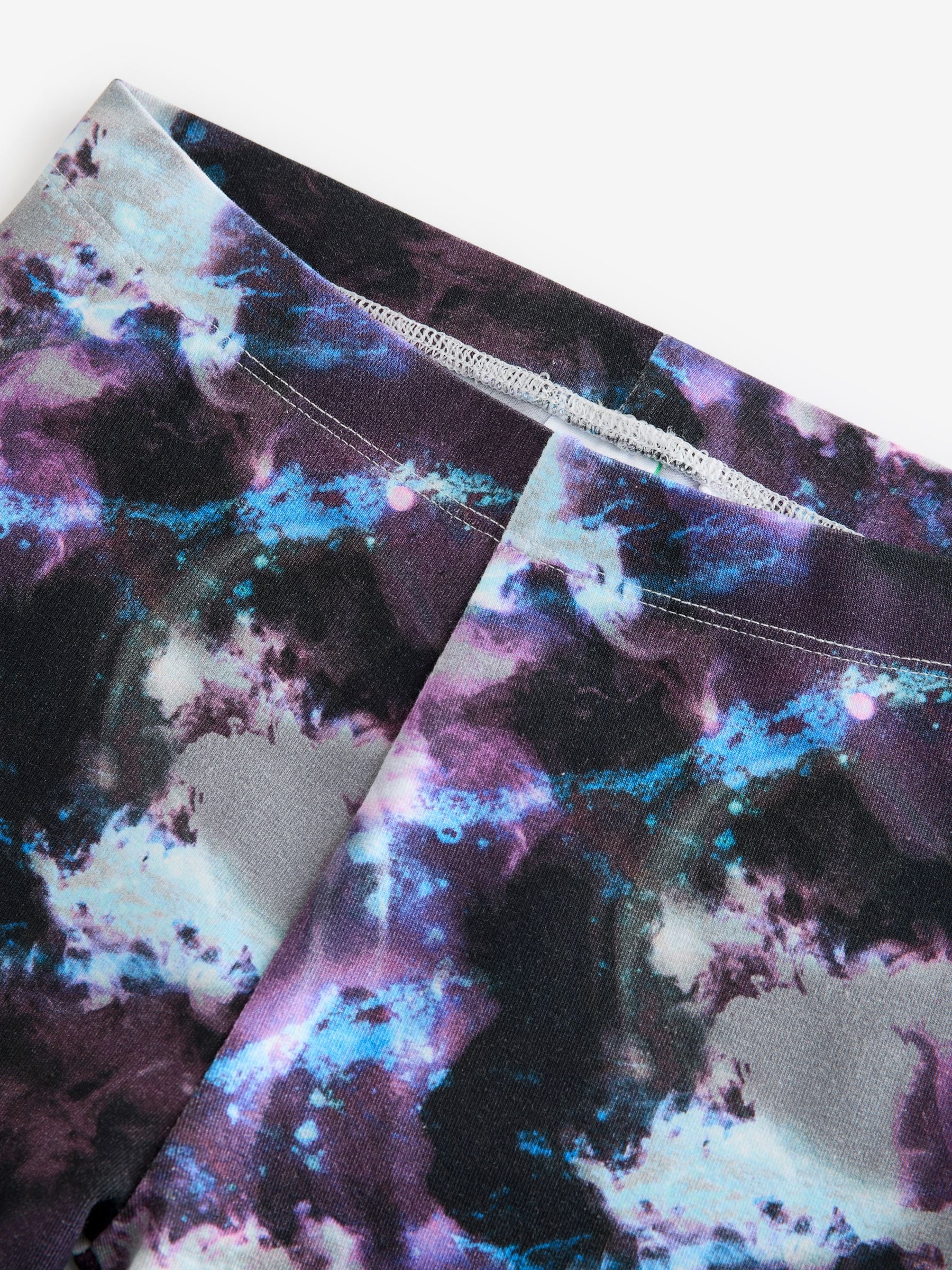 Purple/Black Swirl Printed Leggings (3-16yrs)