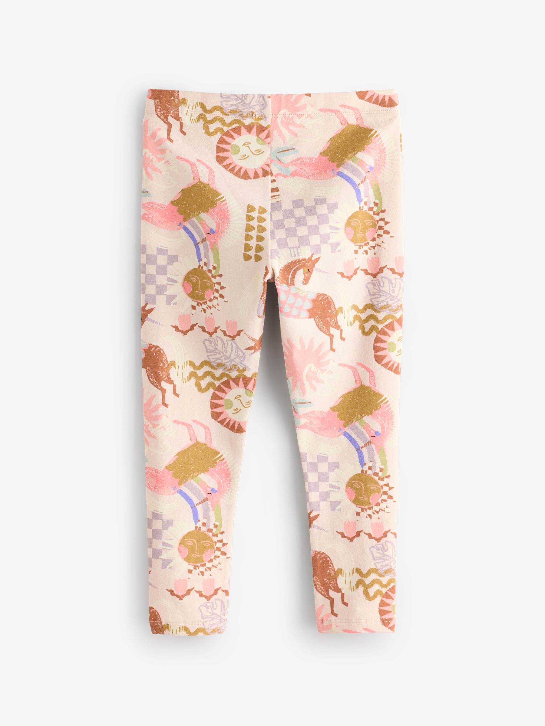 Neutral Unicorn Printed Leggings (3-16yrs)