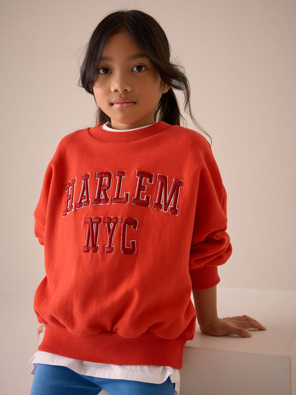 Red Slogan Sweatshirt (3-16yrs)