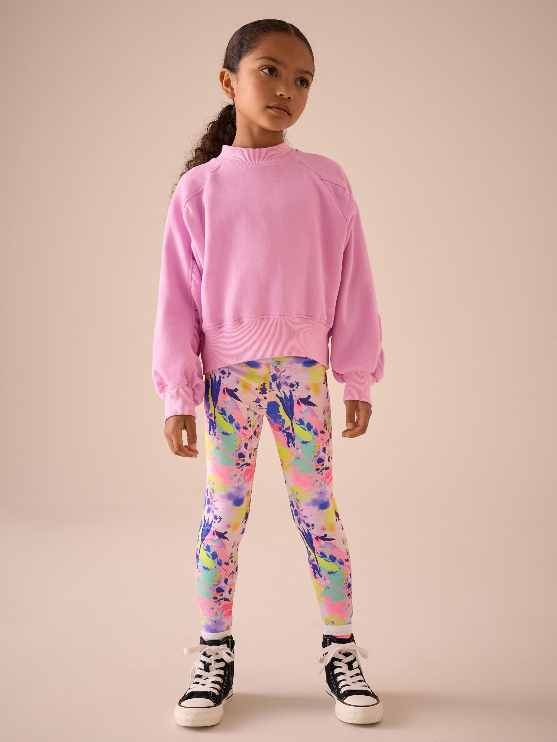 Pink Sweatshirt And Leggings Set (3-16yrs)