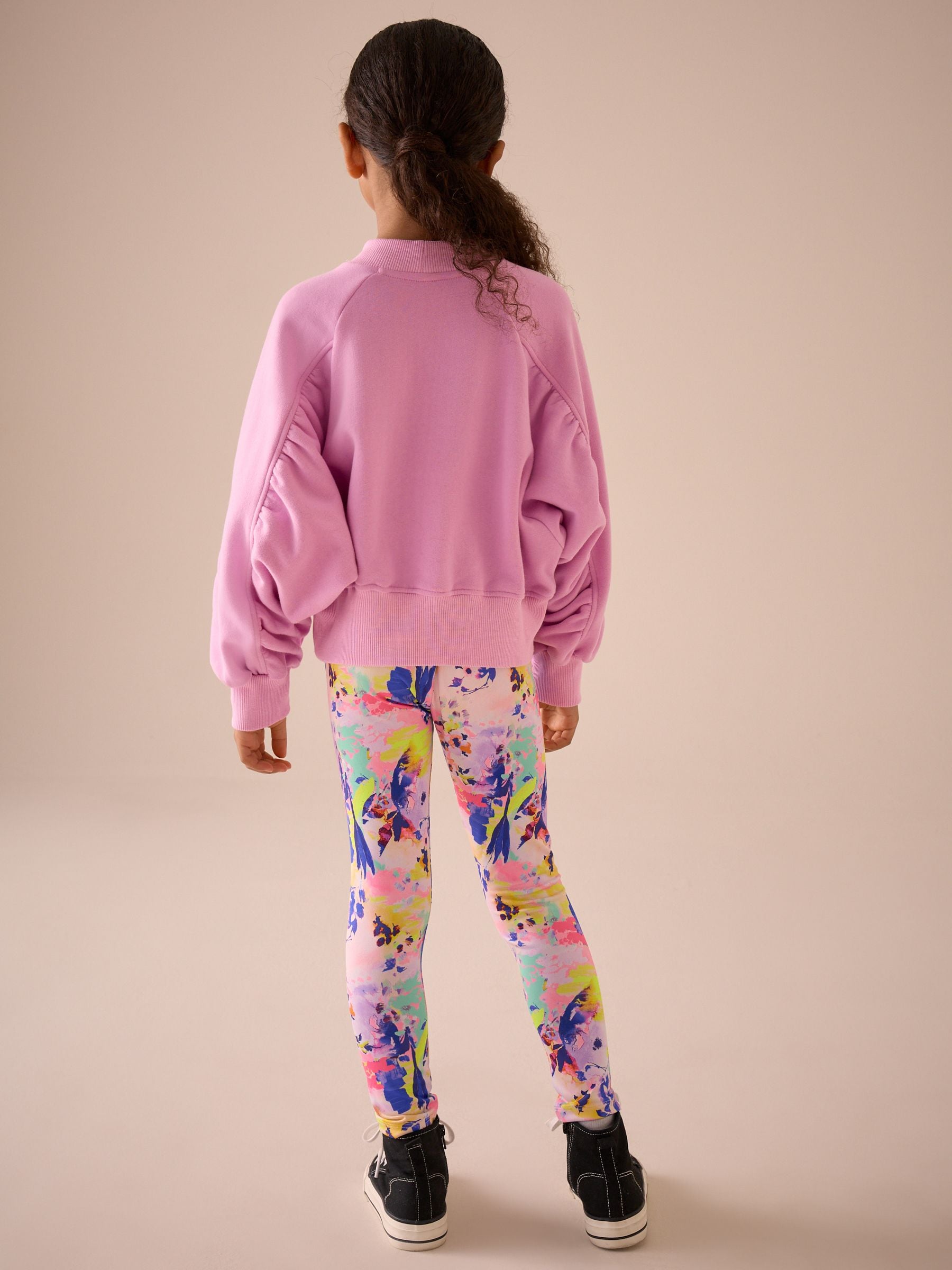 Pink Sweatshirt And Leggings Set (3-16yrs)