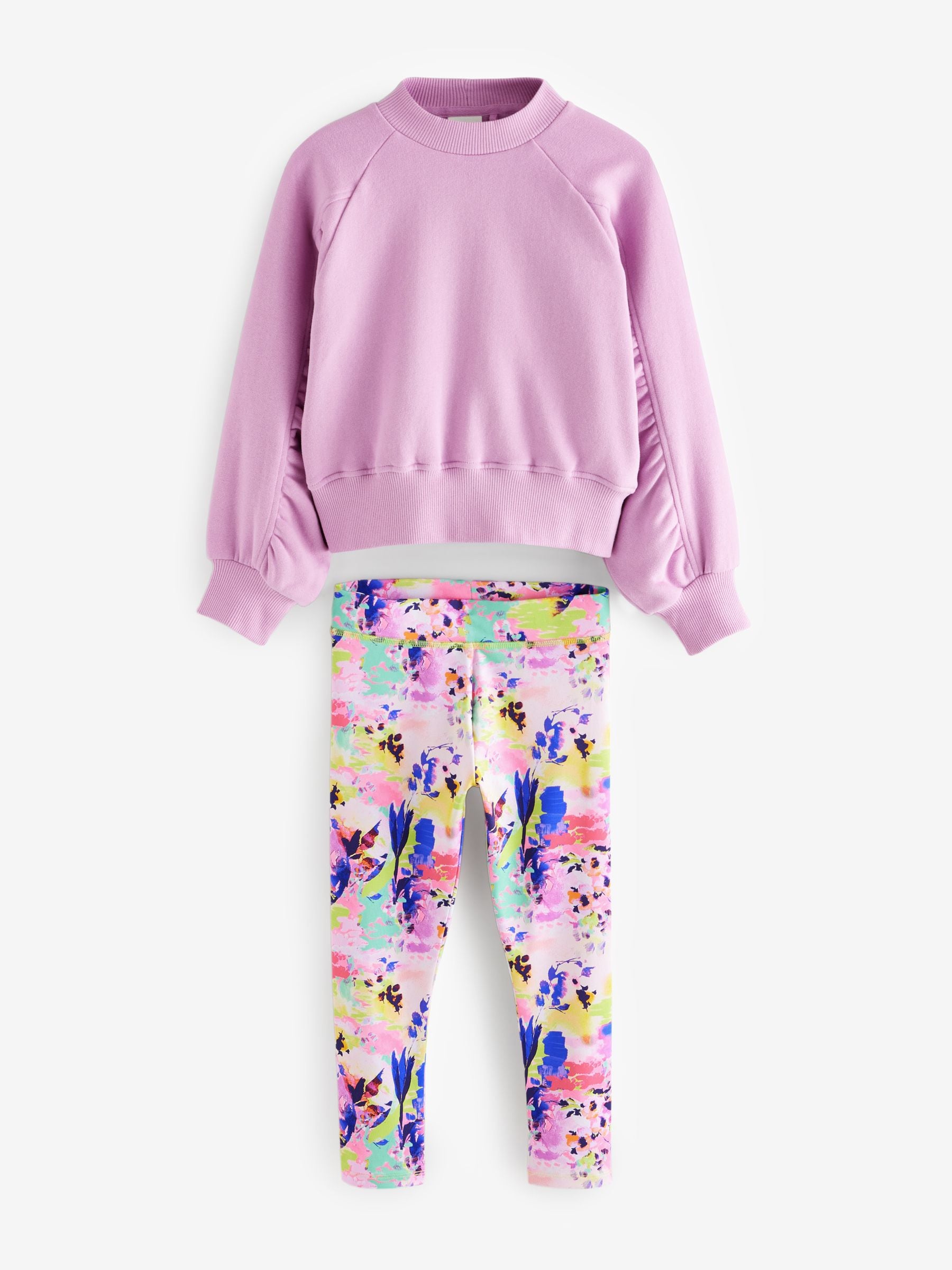 Pink Sweatshirt And Leggings Set (3-16yrs)