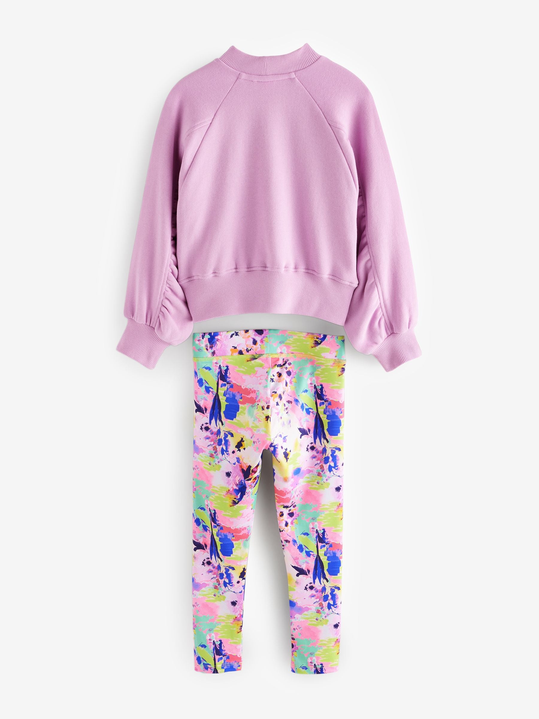 Pink Sweatshirt And Leggings Set (3-16yrs)